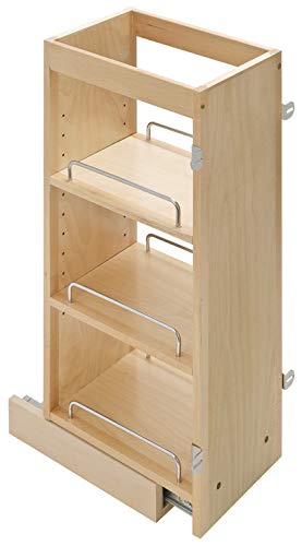 Adjustable Pull-Out Cabinet Organizer with Wall Filler | 7 7/8