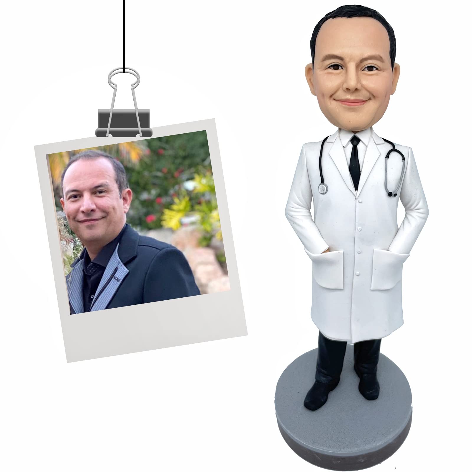 Custom Doctor Bobble Head - Personalized Surgeon Retirement Gift - Handmade Sculpture for Dentists, Physicians & Medical Professionals | Perfect for Retirement Parties, Office Decor & Appreciation Gifts