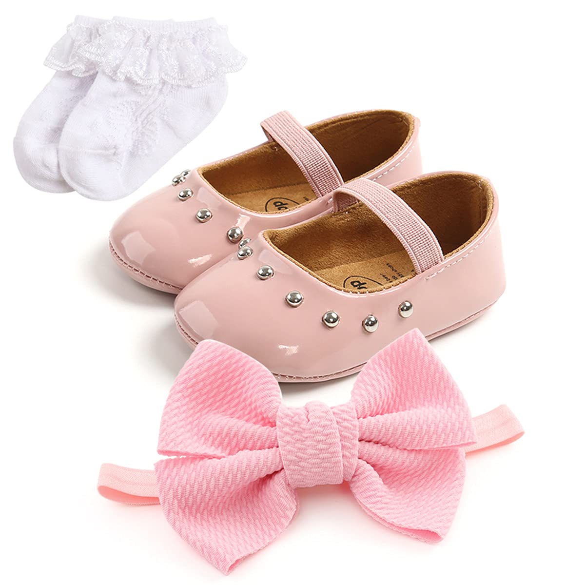 Premium Baby Girl Shoes for Toddlers - Soft Sole Mary Jane Princess Shoes for Infants & Prewalkers - Crib Shoes & Wedding Dress Shoes for Special Occasions & Everyday Comfort
