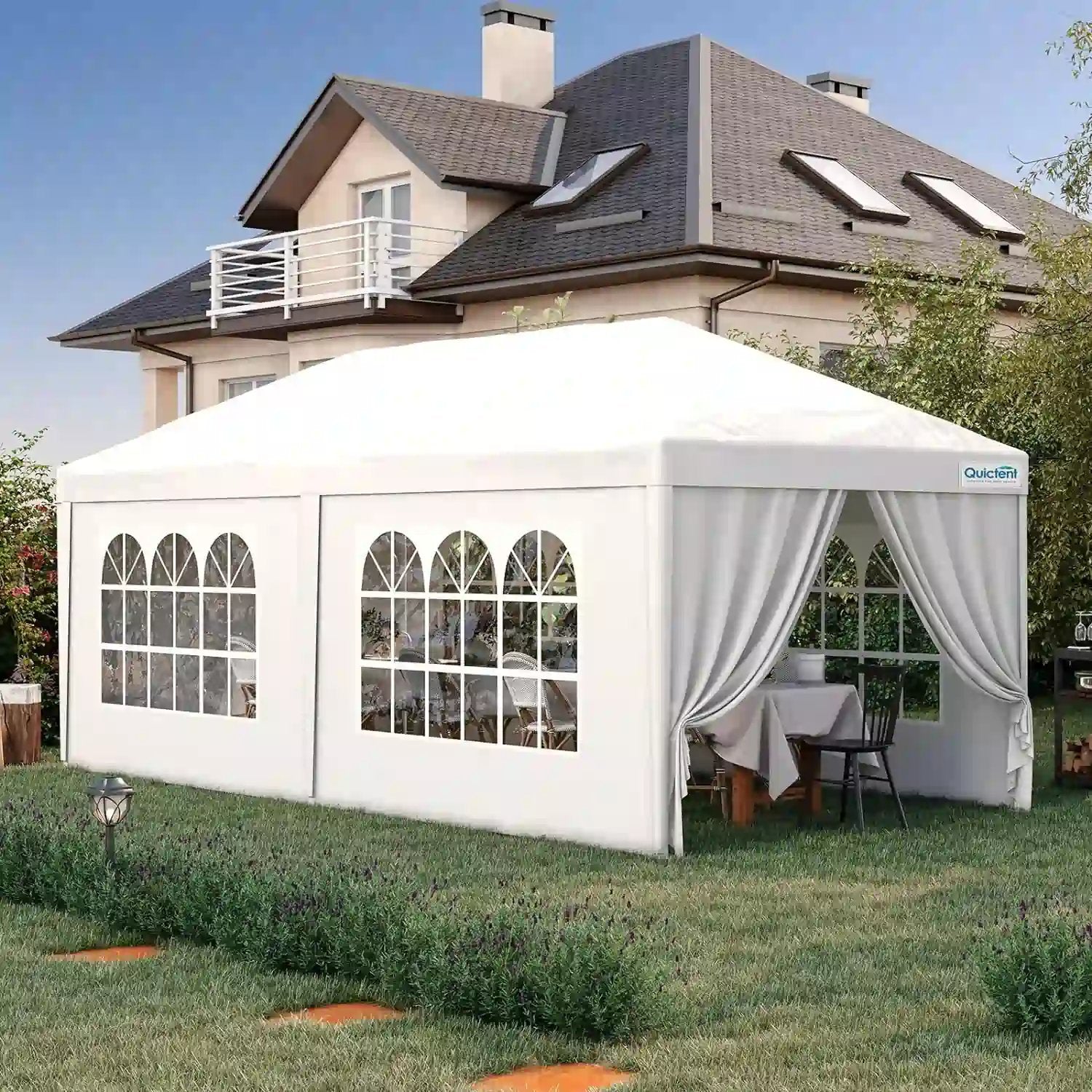 10' x 20' White Party Tent - Heavy Duty Canopy for Outdoor Events, Weddings, Picnics & Backyard Gatherings