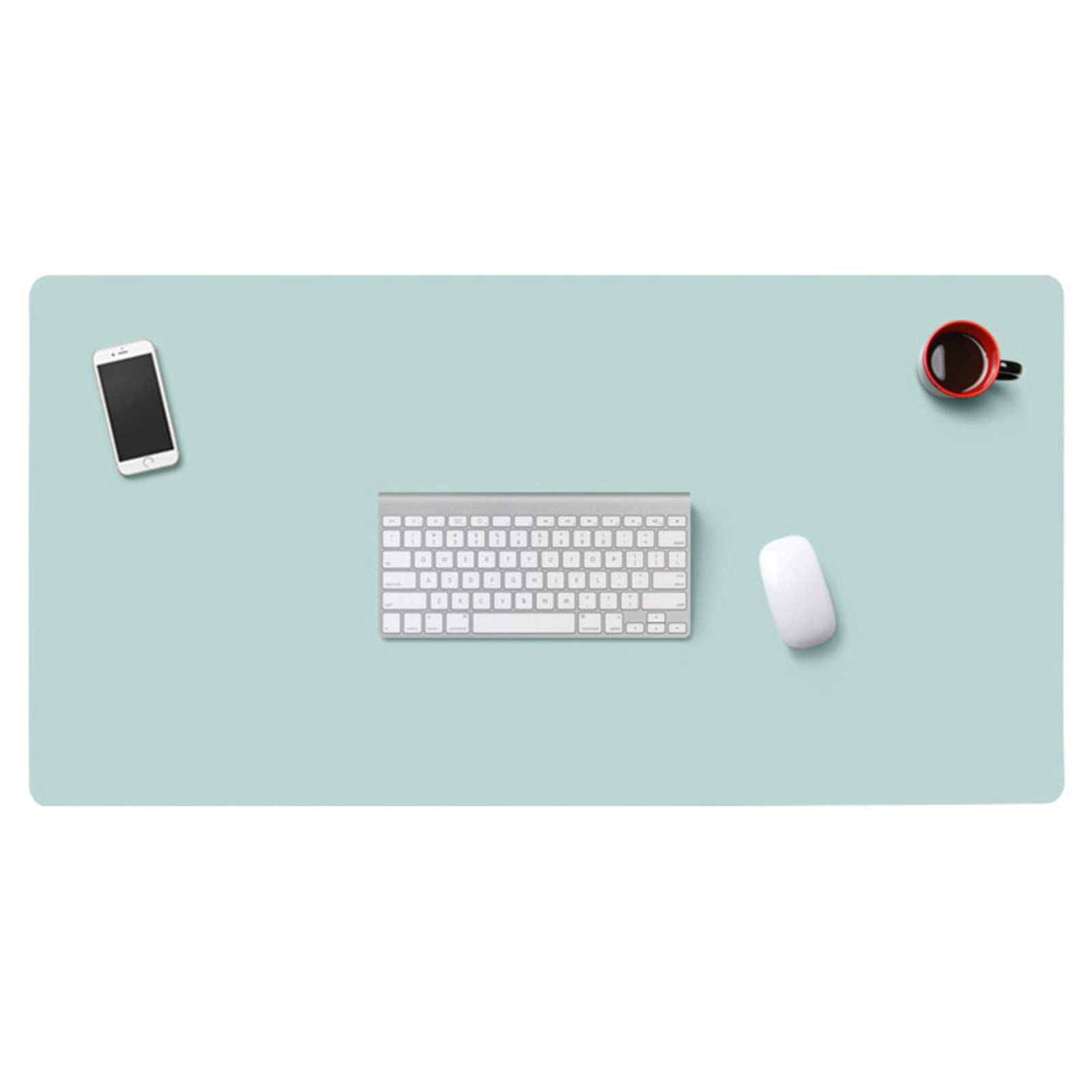 ZPEE Large Two-Tone Gaming Mouse Pad - Waterproof Leather Desk Mat, Reversible Writing Surface, 120x60cm (Green) - Perfect for Office Work, PC Gaming & Home Study