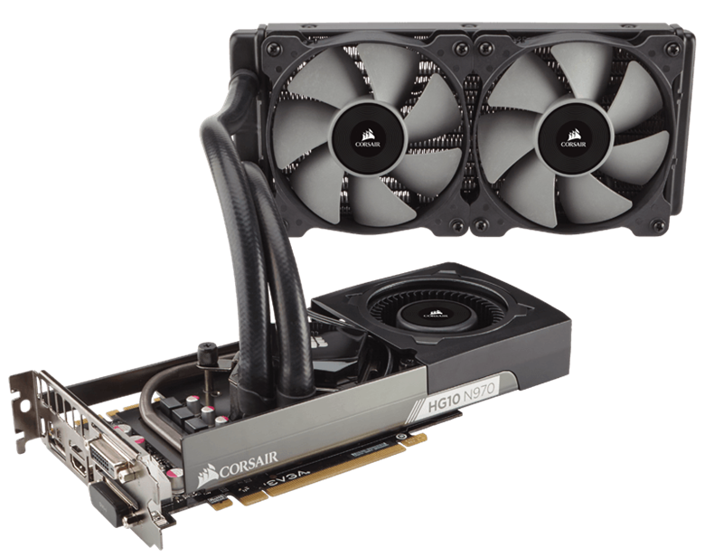 Corsair Hydro Series HG10 N970 GPU Liquid Cooling Bracket - High Performance Cooling for NVIDIA Graphics Cards - Perfect for Gaming PCs & Workstations (2 Year Warranty Included)