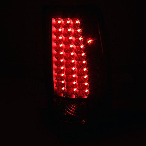 AKKON G2 LED Tail Lights Brake Lamps Replacement for 1999-2002 Chevy Silverado & 2003-2009 GMC Sierra Pickup Truck - Black - Enhanced Visibility & Safety for Night Driving & Towing
