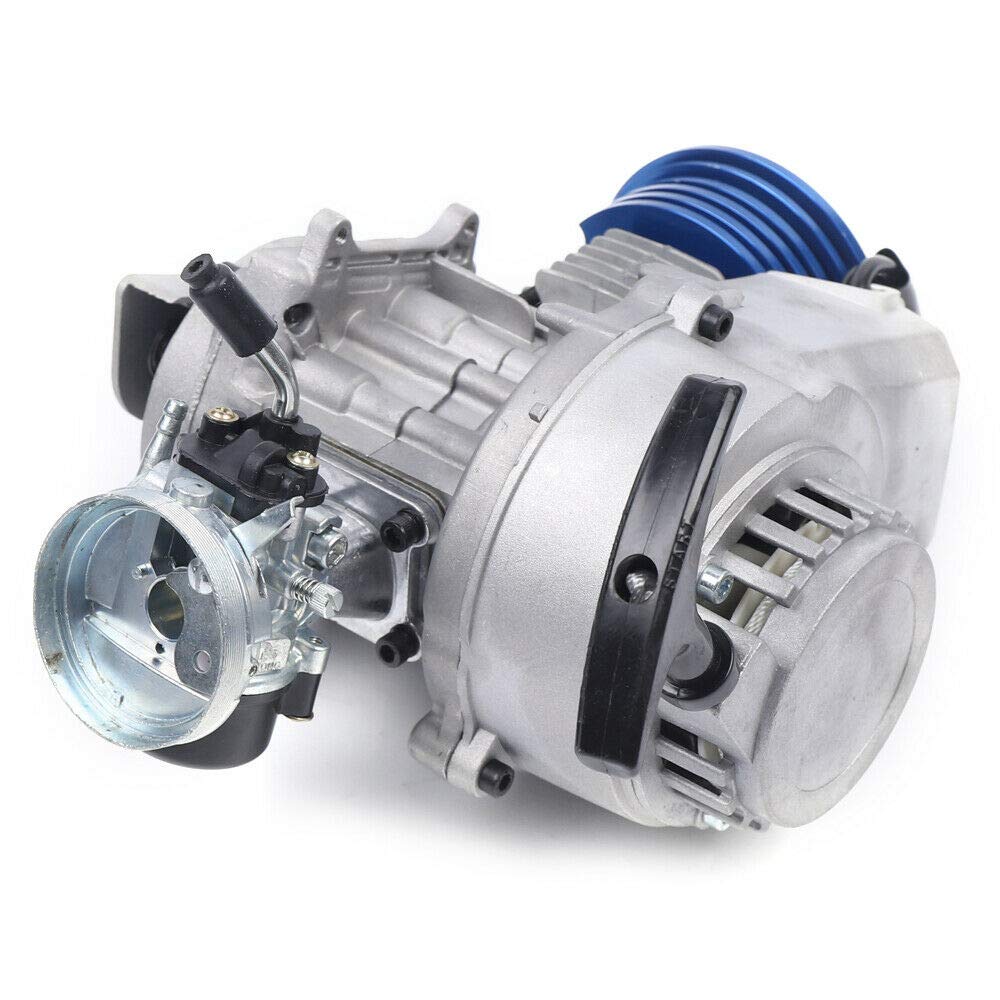 49/50CC 2-Stroke Racing Engine Motor Kit with Pull Start - Complete Motorized Bike Engine for Pocket Bikes, Mini Dirt Bikes, ATVs & Scooters | High-Performance Upgrade for Off-Road Racing & Urban Commuting