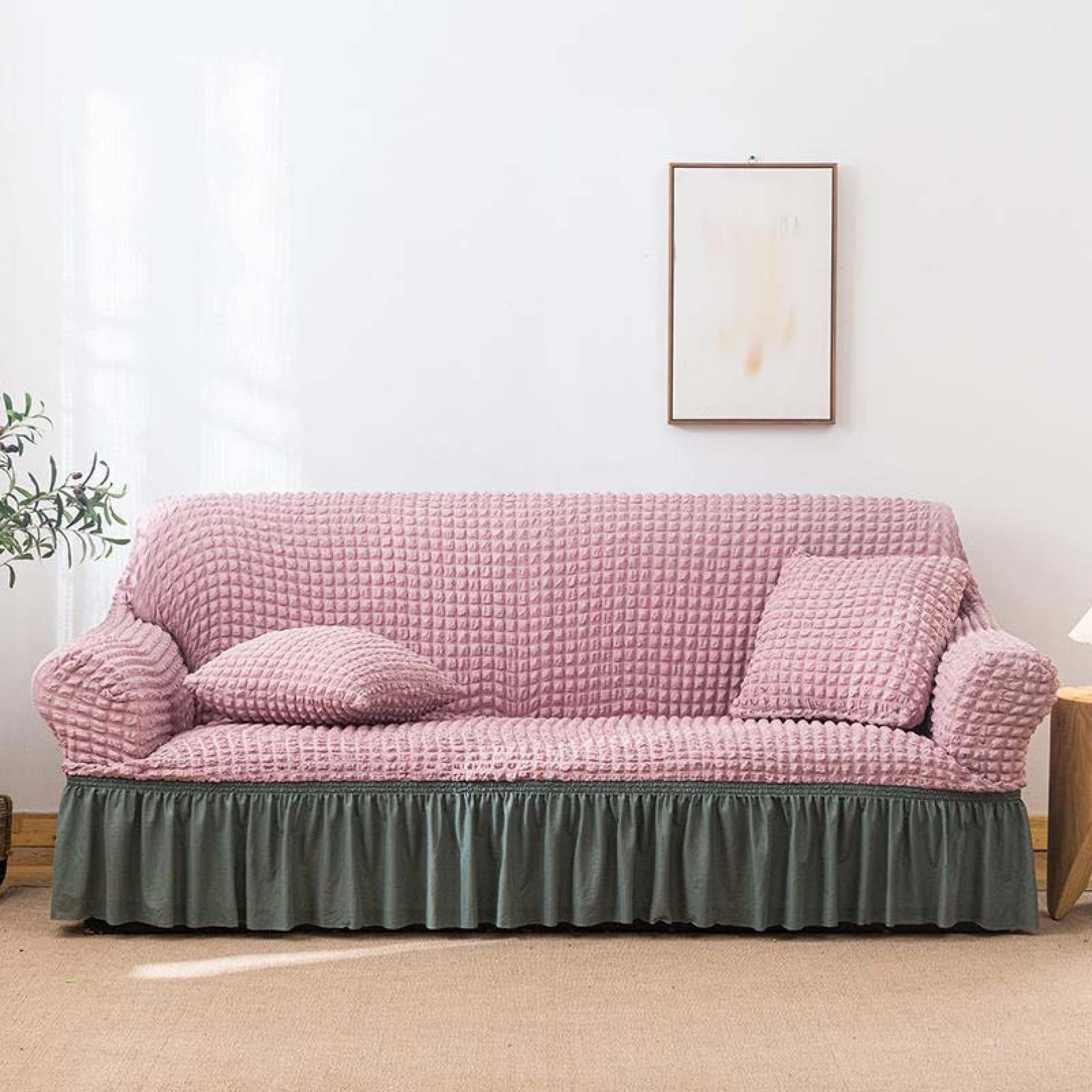 U-Shaped Sofa Couch Cover - Stain Resistant Polyester Slipcover | Easy to Install Furniture Protector for Living Room | Seat Cushion Covers for Home Decor & Pet Protection
