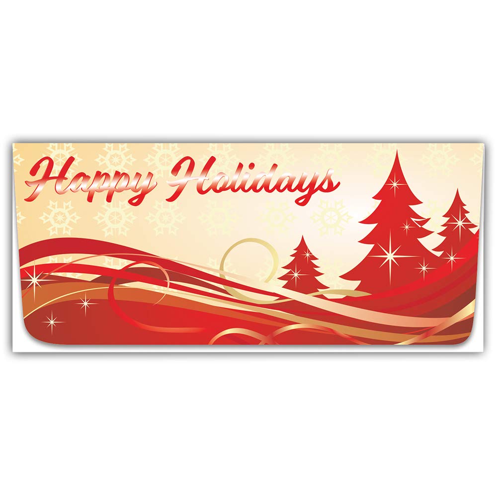 Premium Holiday Money Envelopes with Red Tree Design - 250pcs Bulk Pack - Cash Gift Envelopes for Christmas, Birthday & Special Occasions - Perfect for Gifting Money, Gift Cards & Small Presents