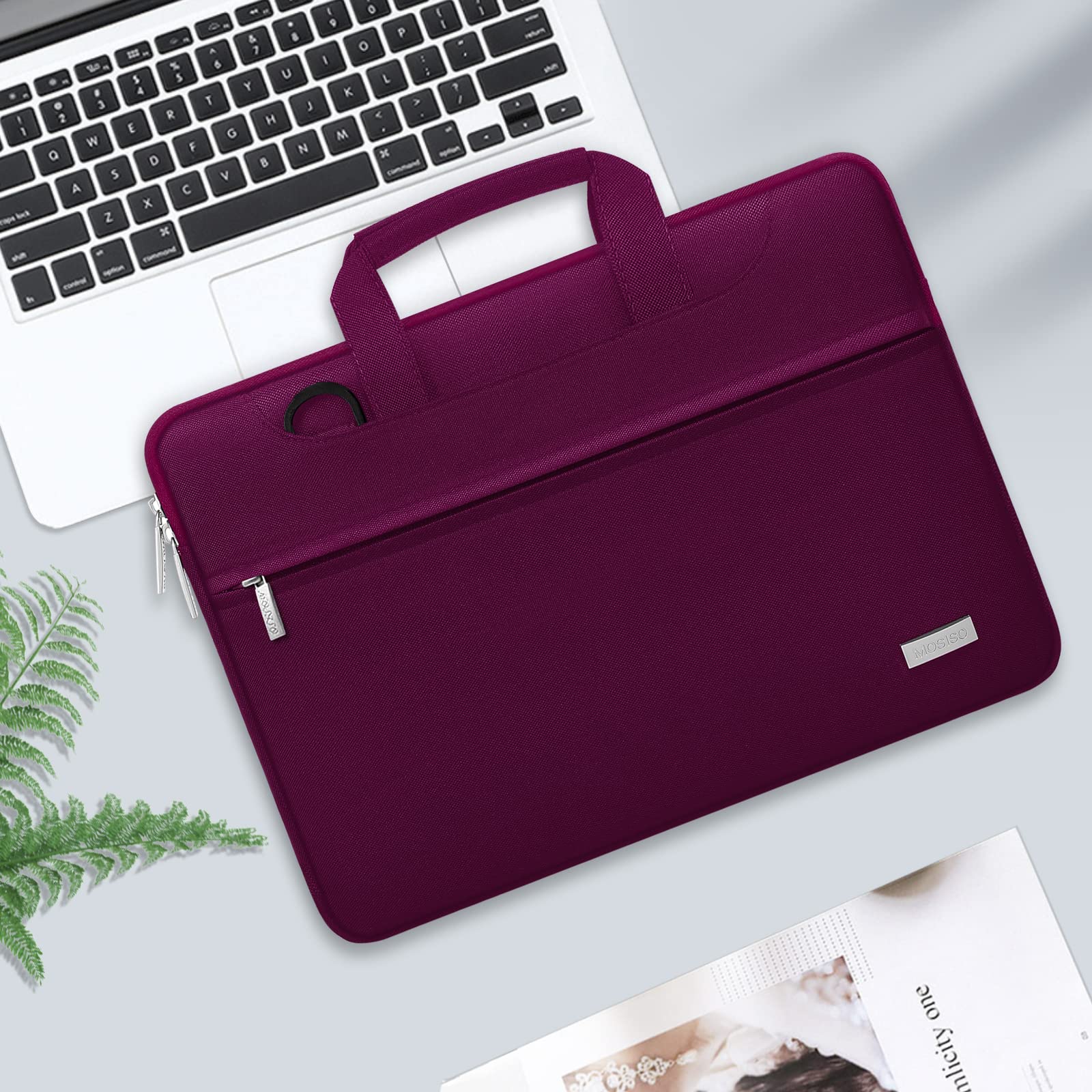 MOSISO Laptop Shoulder Bag for MacBook Air/Pro 13-14 Inch, Compatible with MacBook Pro 14