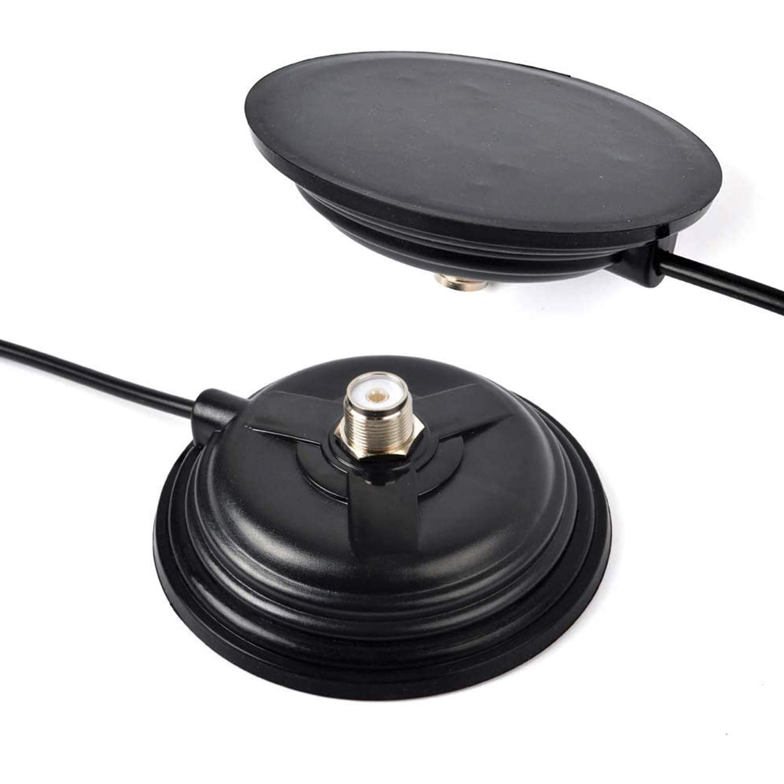 Retevis Magnetic Antenna Mount Base for CB Radio - 110mm Diameter Strong Magnet with 5M Coaxial Cable & PL-259/UHF Female Connector - Perfect for Car, Bus, Truck & Mobile Transceiver Installation (1 Pack) - Durable Antenna Mount for Clear Communication on Road Trips & Emergency Situations