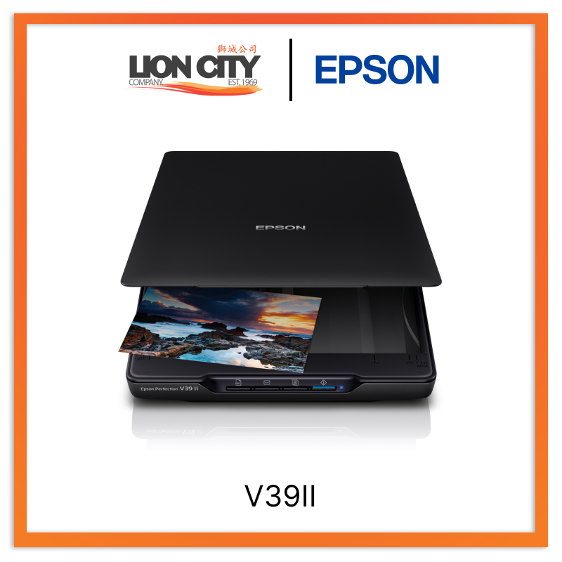 Epson Perfection V39II Compact High-Speed Document & Photo Scanner for Home Office, Digitizing Photos, Receipts, and Business Documents - Perfect for Small Businesses, Remote Work, and Archiving Family Memories