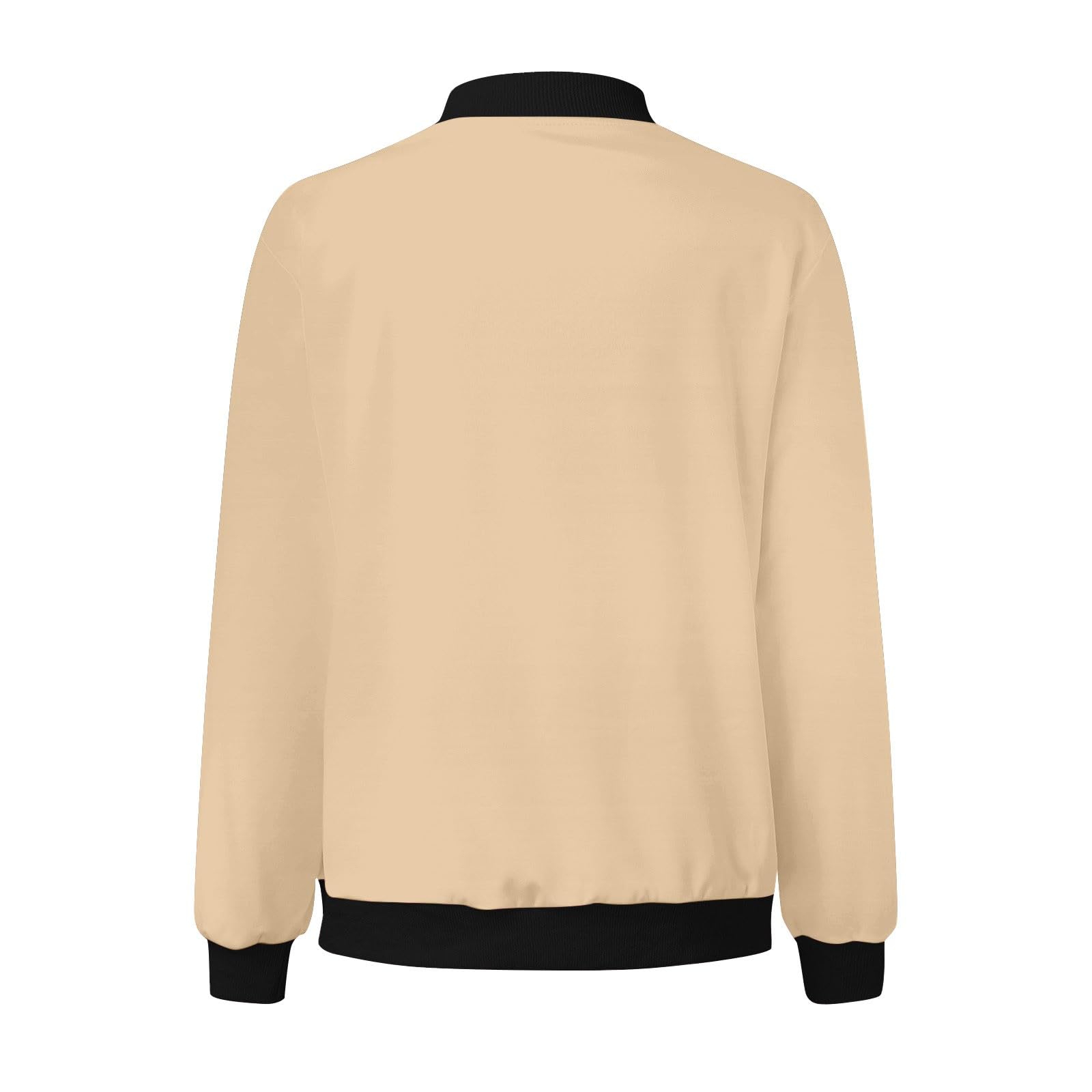 Women's Lightweight Long Sleeve Zippered Jacket - Fall Fashion Baseball Jersey Top Coat, Casual Windbreaker Outerwear for Everyday Wear, Outdoor Activities & Travel