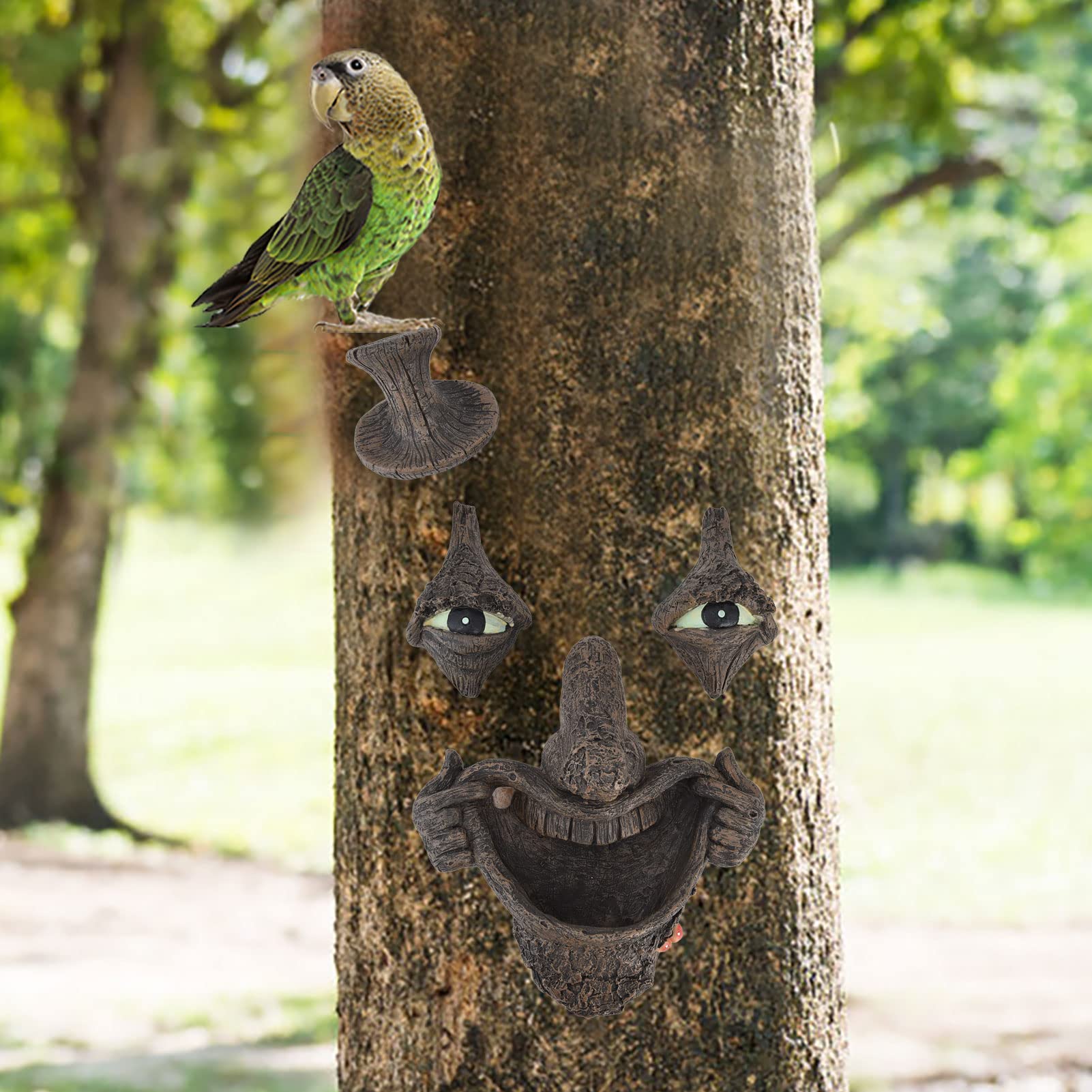 Annad Face Tree Statue - Weatherproof Outdoor Tree Face Sculpture for Garden, Yard & Fantasy Movie Decor - Easy to Install & Durable Resin Art