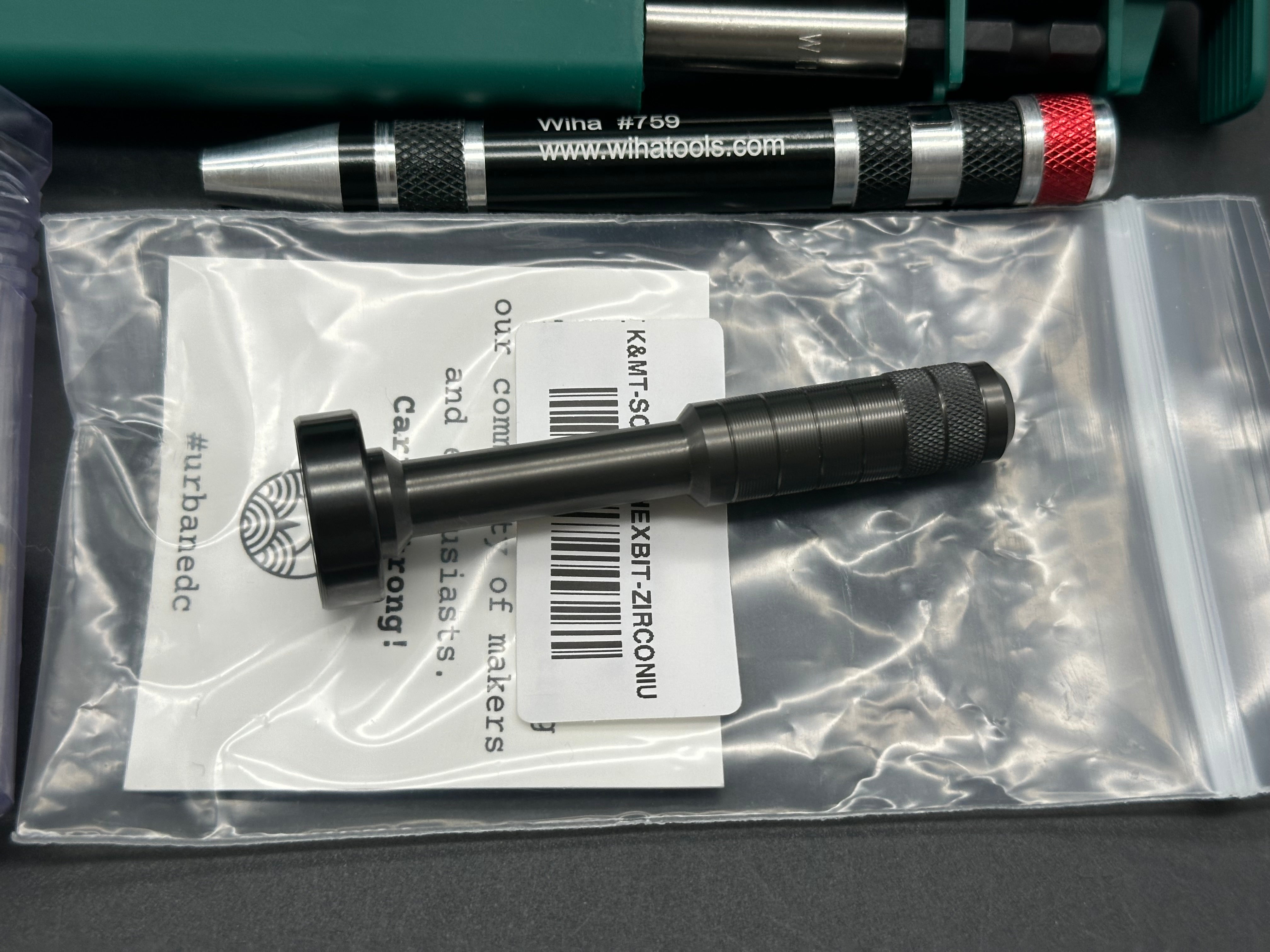 Scout Leather Co. Hex Bit Driver - Zirconium Limited Edition with Wiha Bit Selector 1/4