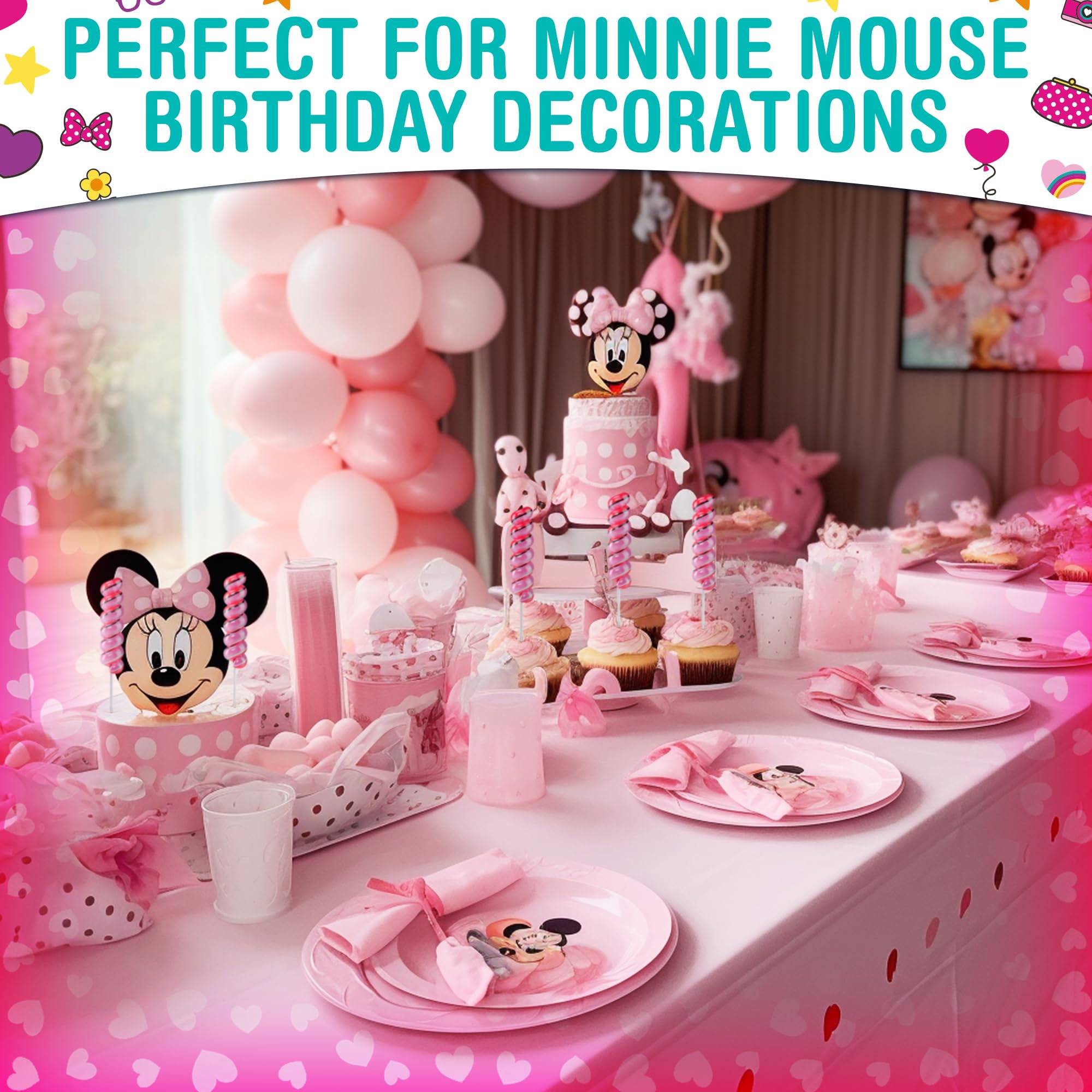 Minnie Mouse Swirl Lollipops 20-Pack - Minnie Mouse Birthday Party Candy Favors & Decorations - Bulk Disney Themed Snacks for Kids - Perfect for Birthday Parties, Baby Showers & Disney Themed Events