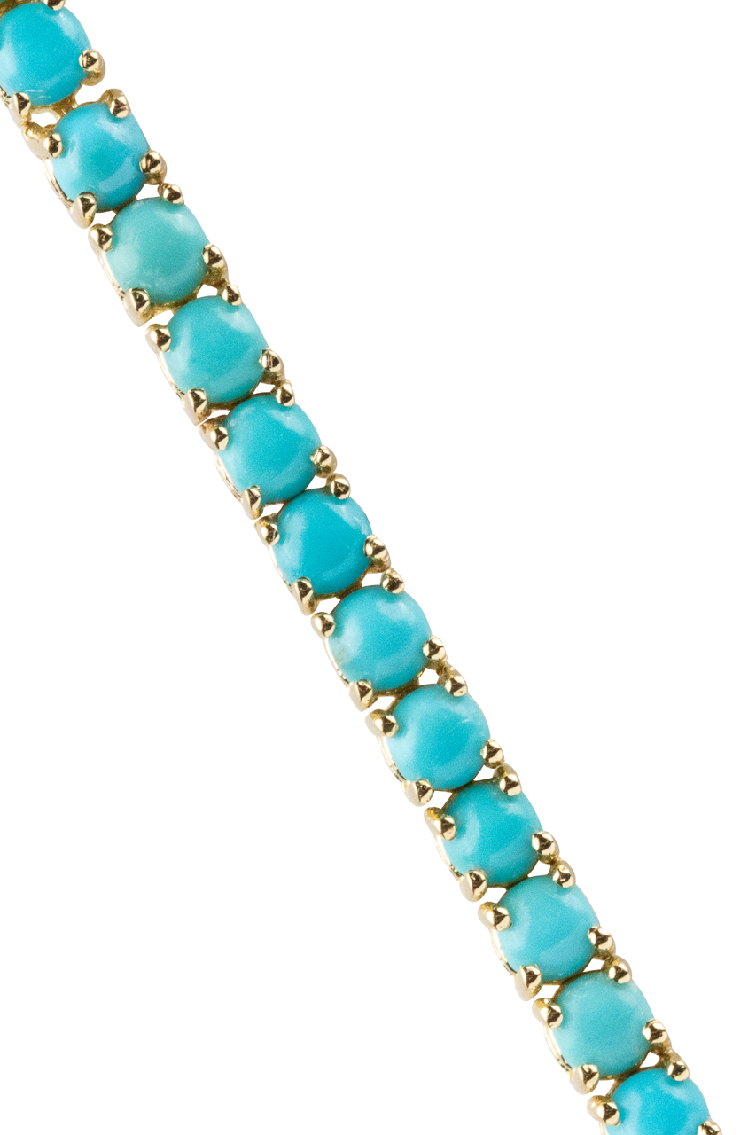 Sleeping Beauty Turquoise & Gold Bracelet - Handmade Boho Jewelry for Women, Elegant Beaded Bracelet for Everyday Wear, Perfect Gift for Birthday, Anniversary & Special Occasions