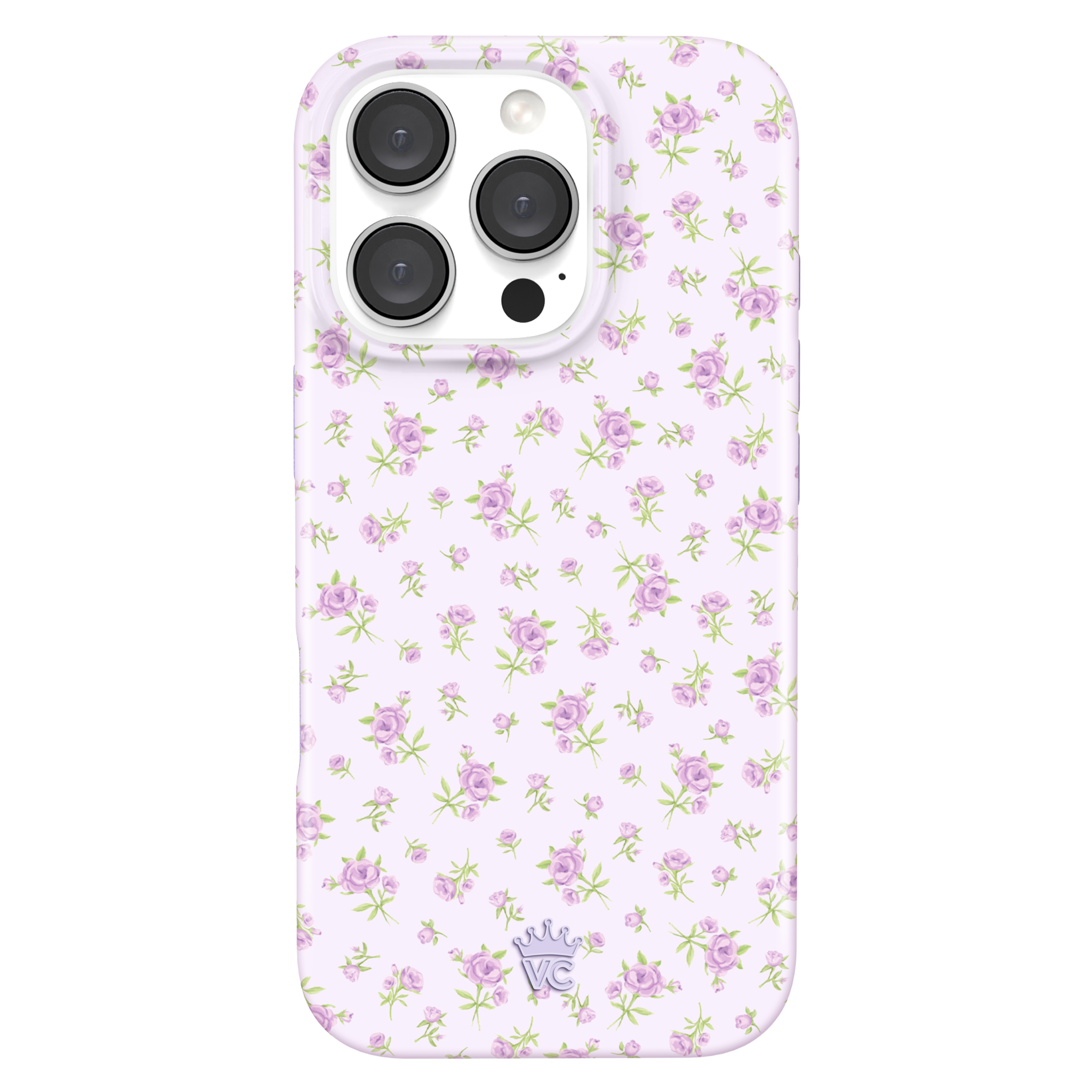 Elegant Lilac Floral iPhone Case - Slim Protective Cover for iPhone 13/14/15 - Perfect for Everyday Use, Work & Travel
