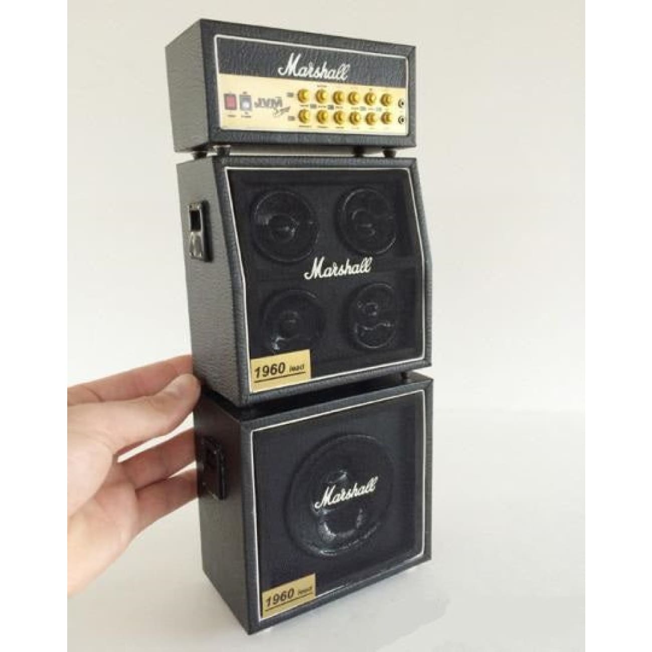 Mini Classic Black Style Guitar Amp Full Stack with Speaker Cabinets - Portable Electric Guitar Amplifier for Home Practice, Studio Recording & Live Performances