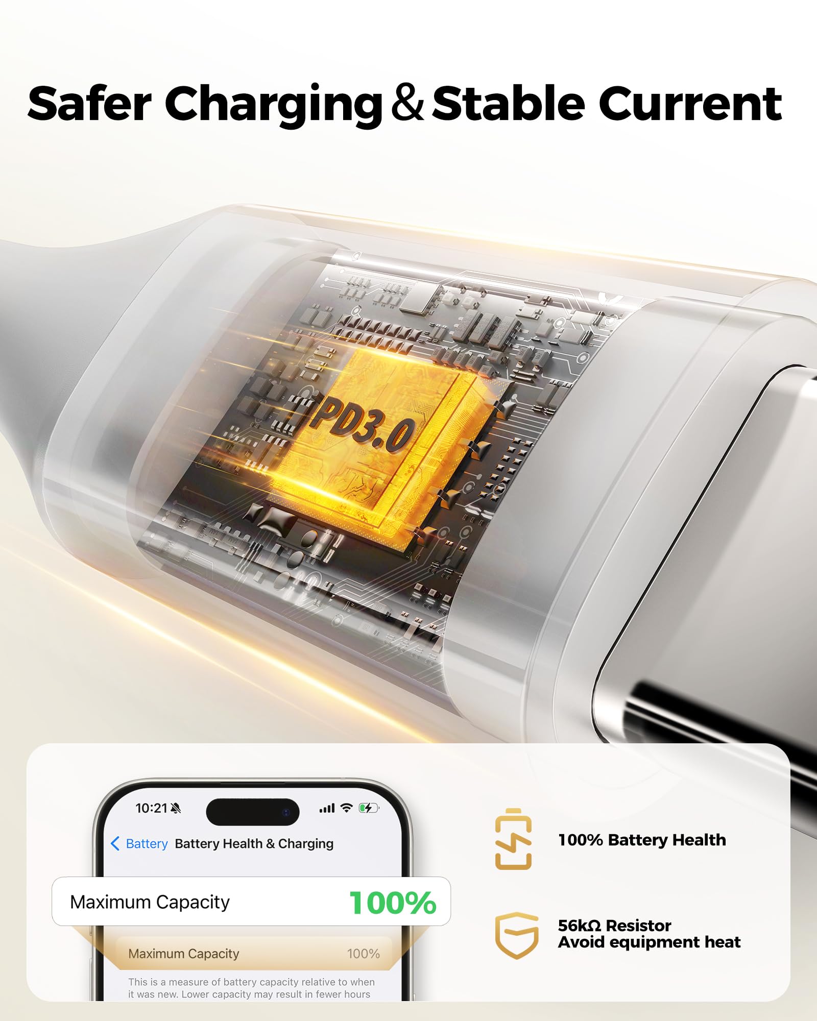Silkland 2-Pack 6.6FT USB C to USB C Fast Charging Cable 60W PD QC 3.0 - Compatible with Samsung Galaxy S22/S21/S20 Ultra, iPad Air 4, iPad Pro 2021, iPad Mini 6, MacBook Air - Fast Charging for Home, Office & Travel
