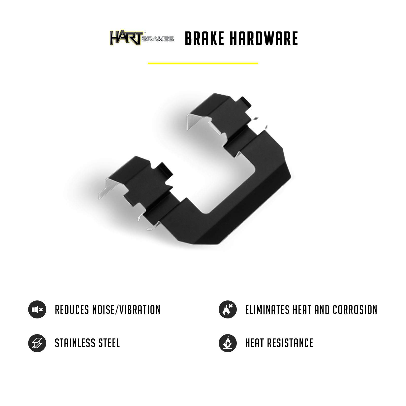 Hart Ceramic Rear Brake Pads and Rotors Kit for 2018-2020 Jeep Wrangler - Complete Brake System Replacement with Hardware Kit | Perfect for Off-Roading, Daily Commuting & Heavy-Duty Towing