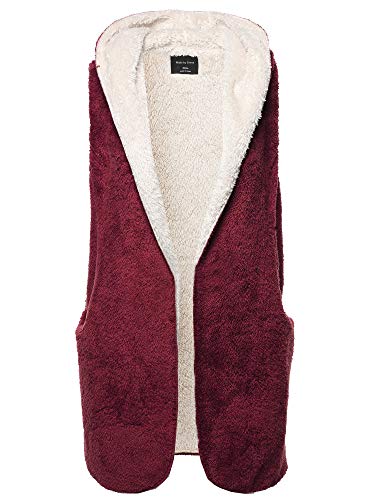 Emma Women's Oversized Hooded Faux Fur Vest - Soft Fluffy Fleece Lined Winter Coat for Women - Perfect for Casual Outfits, Streetwear & Cold Weather Fashion
