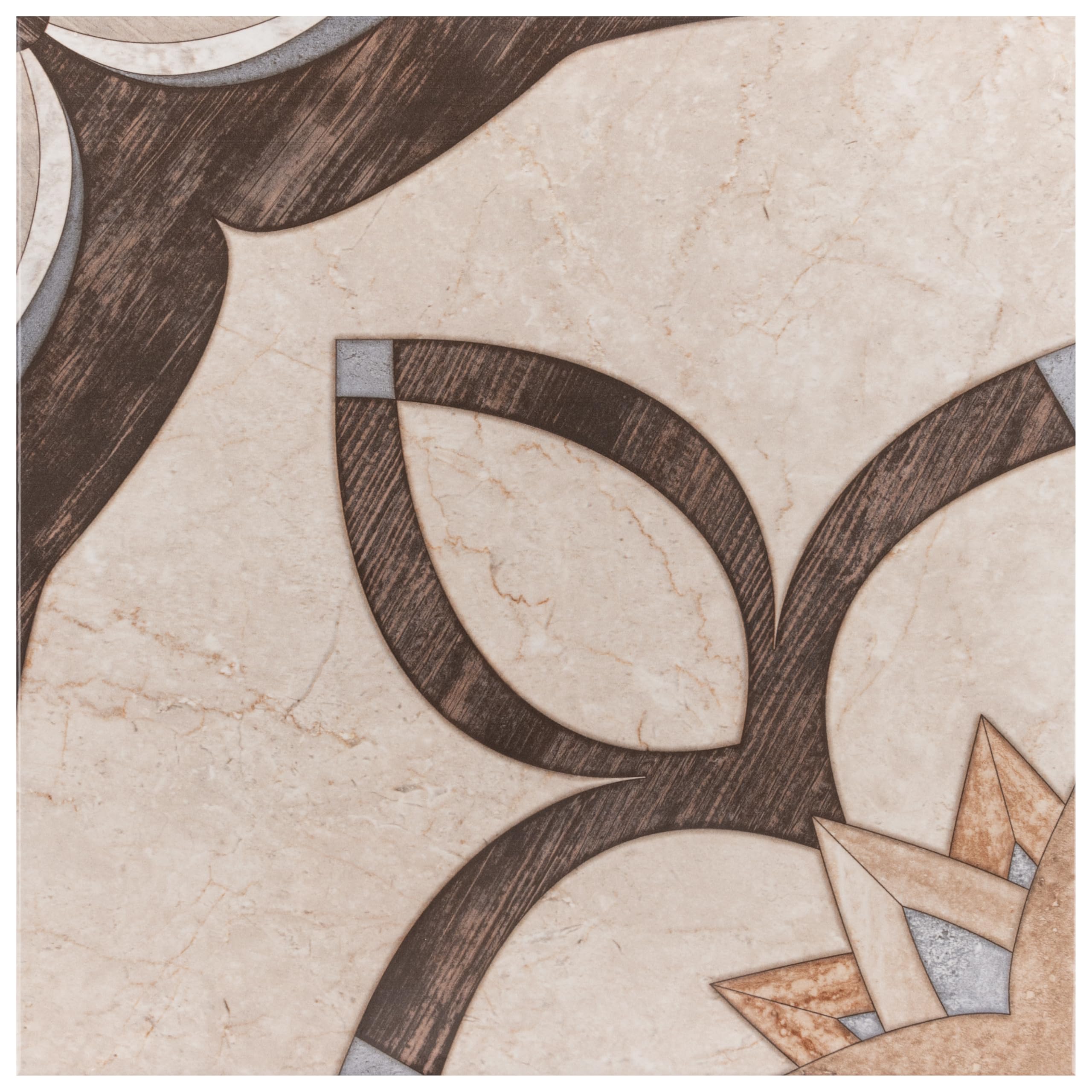Argos Natural 17.75x17.75 Inch Ceramic Tile - Matte Finish Floor and Wall Tile for Kitchen, Bathroom & Backsplash - Durable Waterproof Porcelain Tile for Home Renovation