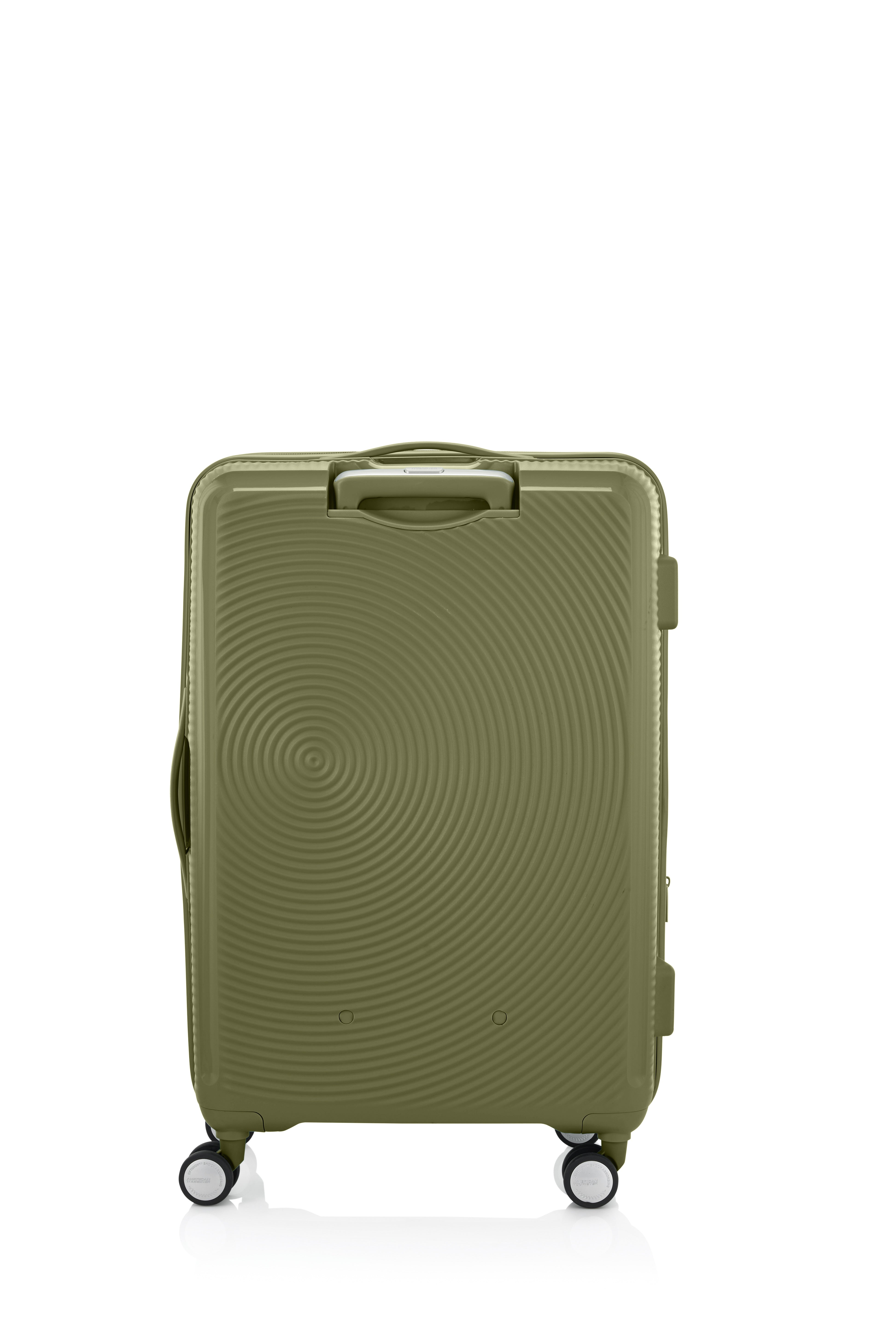 American Tourister 75cm Curio Book Opening Suitcase - Lightweight Spinner Luggage with 360° Wheels, Perfect for Business Travel & Weekend Getaways (Khaki)
