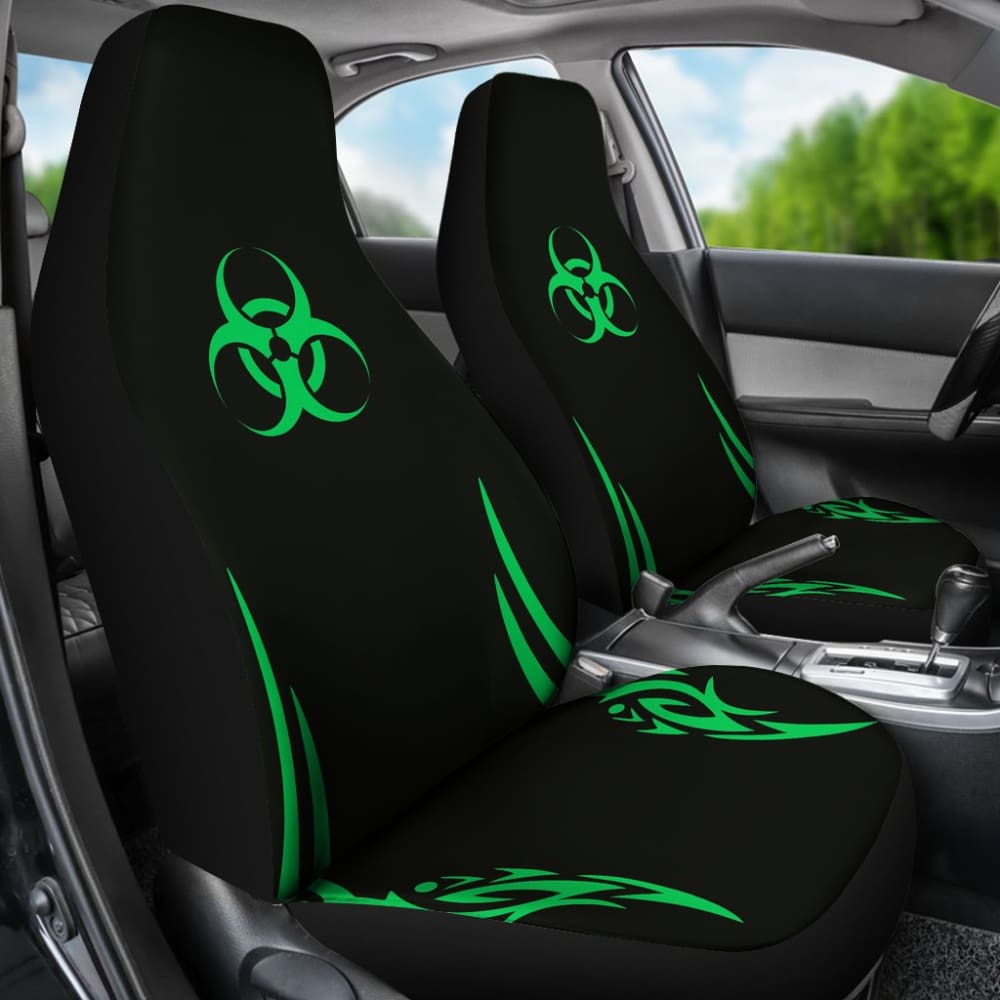 Premium Eco-Friendly Biohazard Car Seat Covers 211401 - Waterproof & Durable Protection for Cars, SUVs, Trucks - Perfect for Daily Commute, Road Trips & Pet Owners