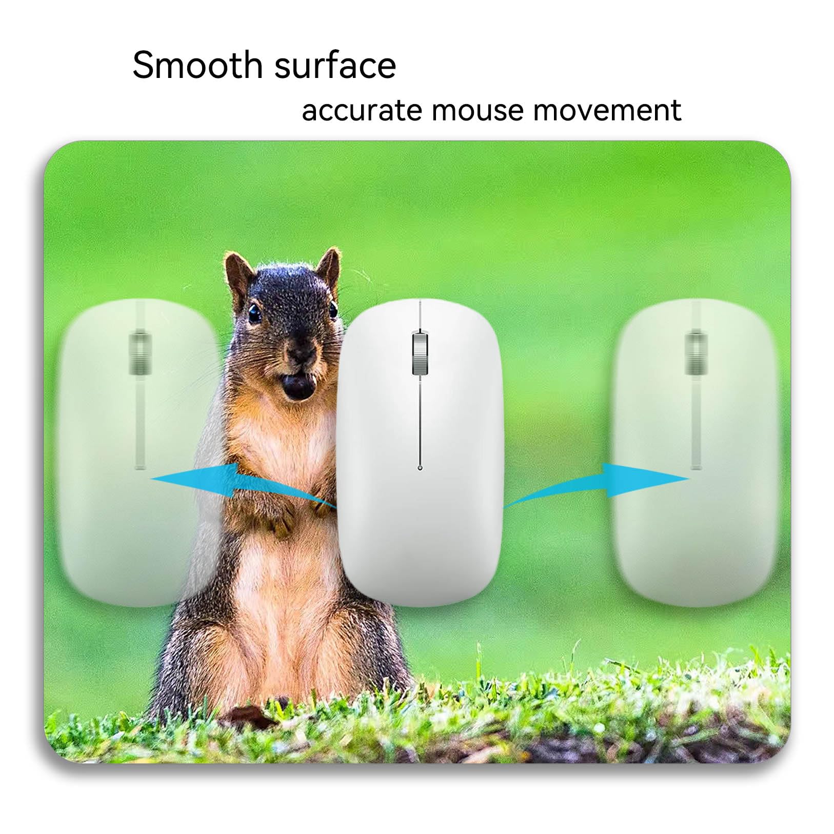 Cute Animal Mouse Pad - Soft Non-Slip Rectangle Mouse Mat for Computer & Laptop - Perfect for Home Office & Gaming Setup