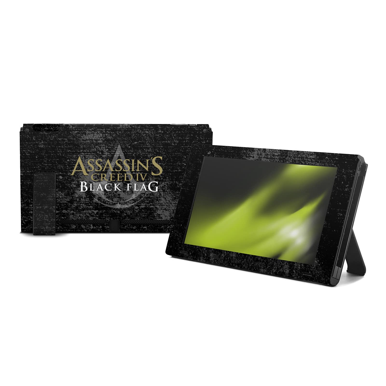 Officially Licensed Assassin's Creed Black Flag Vinyl Sticker Skin Case Cover for Nintendo Switch Console, Dock & Joy-Con Bundle - Durable Gaming Protection for Travel & Home Play