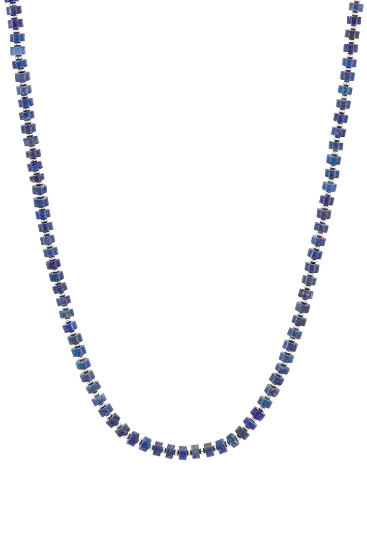 Gemstone Rondelle Necklace for Men - Natural Beaded Jewelry with Healing Crystals - Perfect for Gifts, Meditation & Spiritual Healing