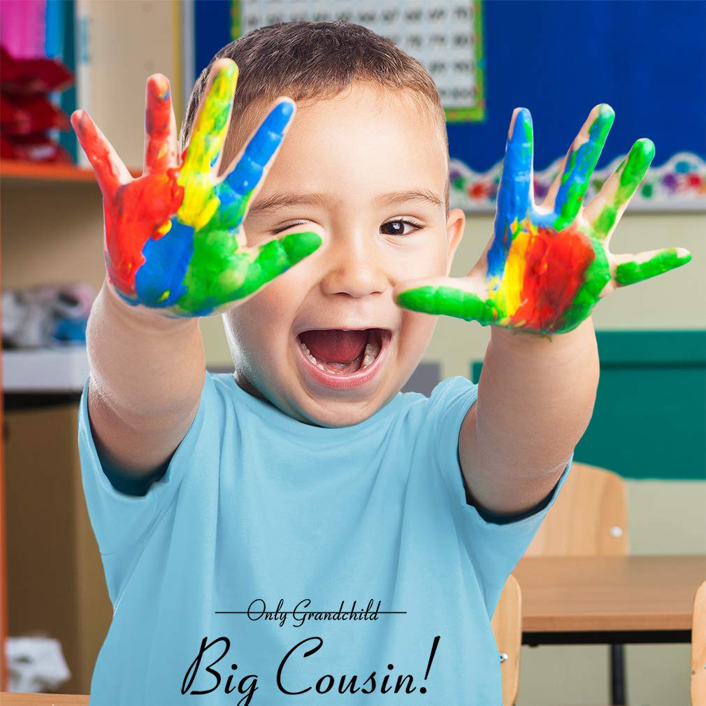 Toddler T-Shirt - 'Only Grandchild' & 'Big Cousin' Pregnancy Announcement Outfit for Baby Boys & Girls - Perfect for Gender Reveal, Family Photos & Special Occasions