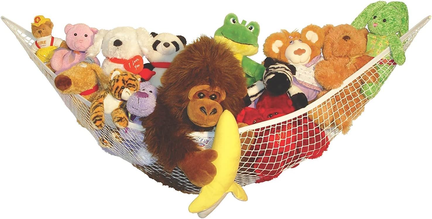 Baby Buddy Up and Away Kids Stuffed Animal Hammock Storage Organizer – White, Pack of 1 | Stretches Up to 5 Feet | Perfect for Nursery, Playroom & Bedroom Organization