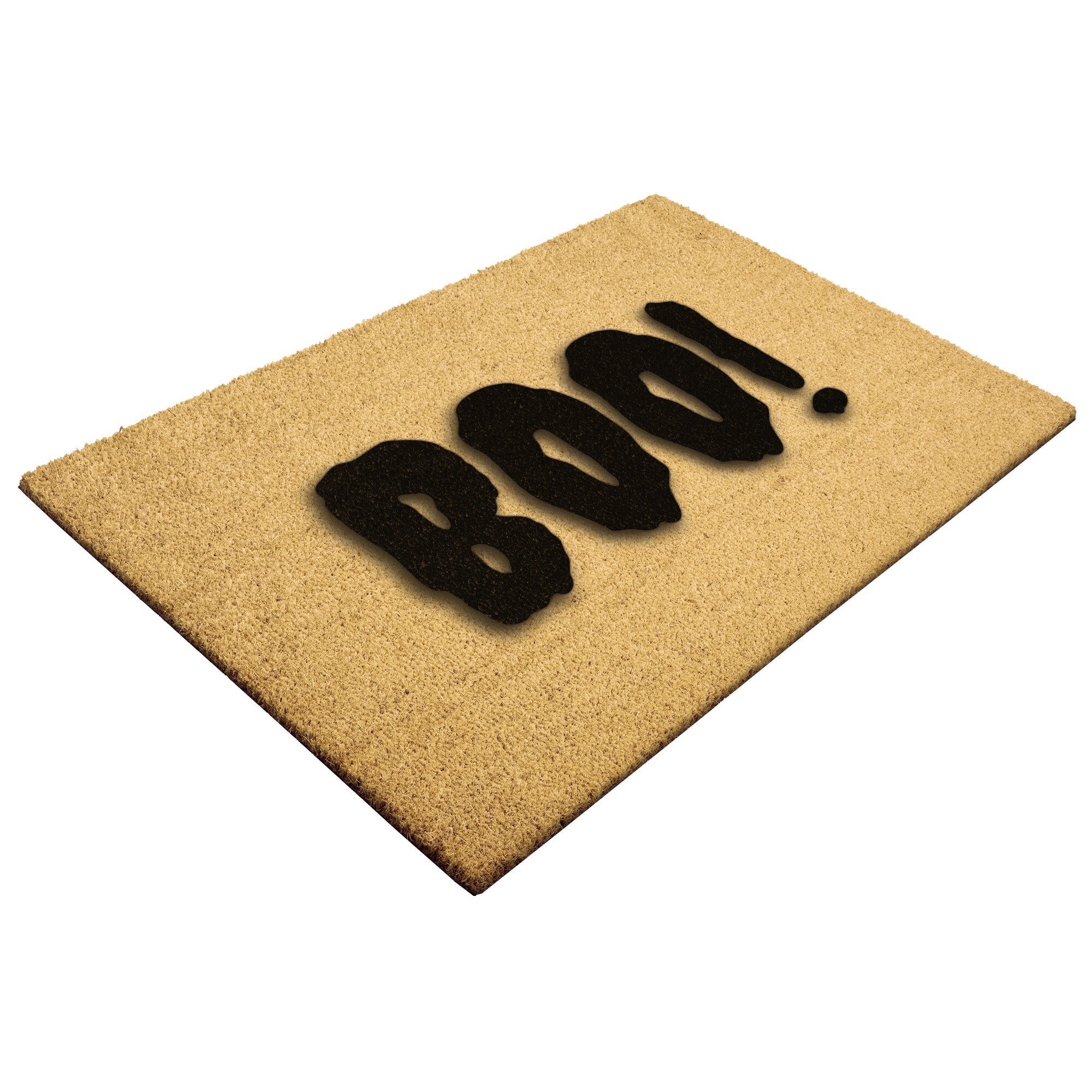 Premium Coir Welcome Doormat - Halloween Decor with BOO! Design - Perfect for Front Door Entryway & Seasonal Home Decor