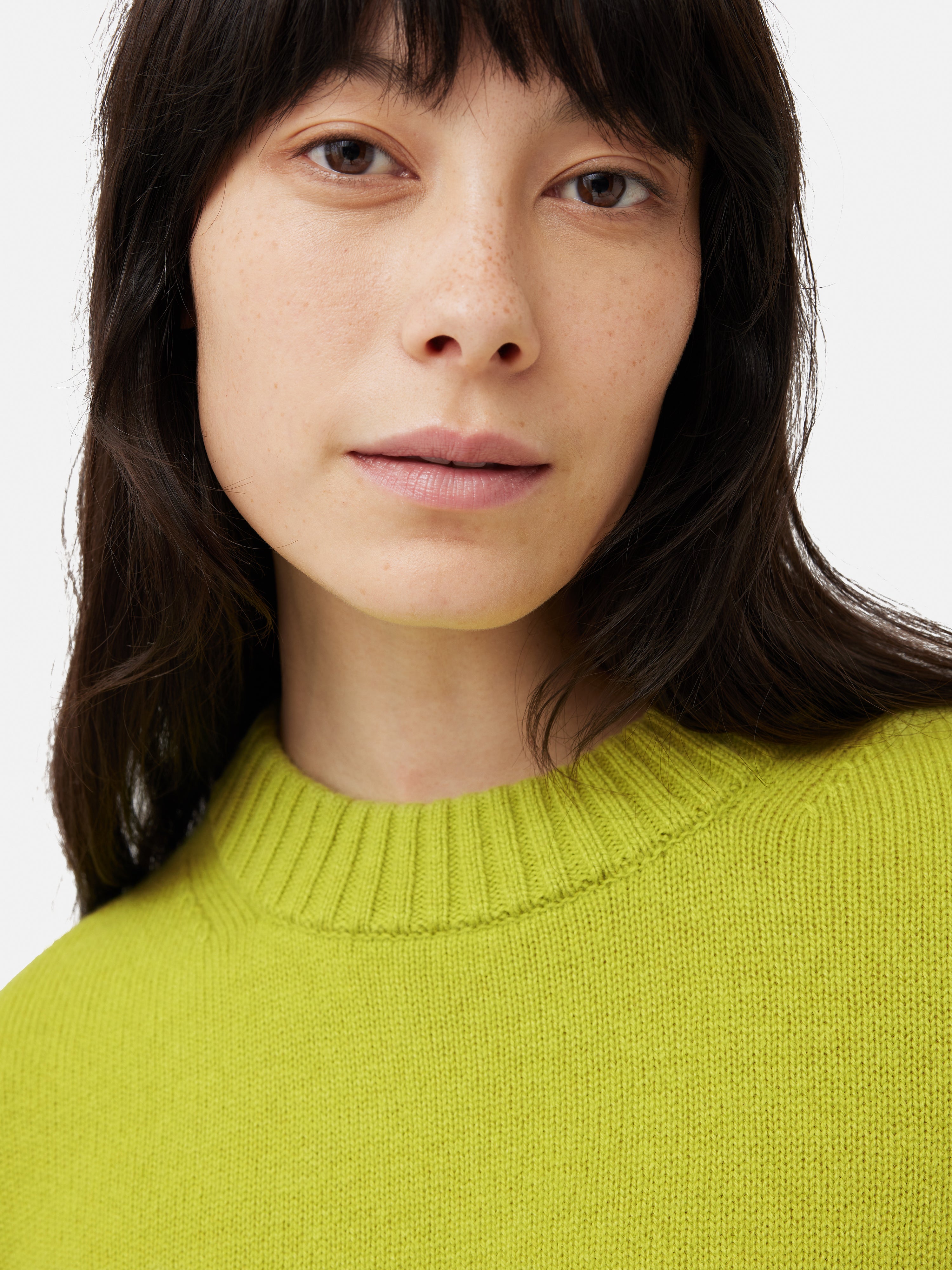 Soft & Warm Compact Wool Cashmere Blend Jumper for Women - Cozy Lime Green Sweater for Fall & Winter | Perfect for Office, Travel & Casual Outfits