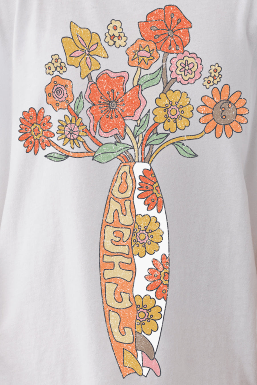 O'Neill Kids Girls Floral Print T-Shirt - Cute Flower Bouquet Design for Casual Wear, School & Playtime