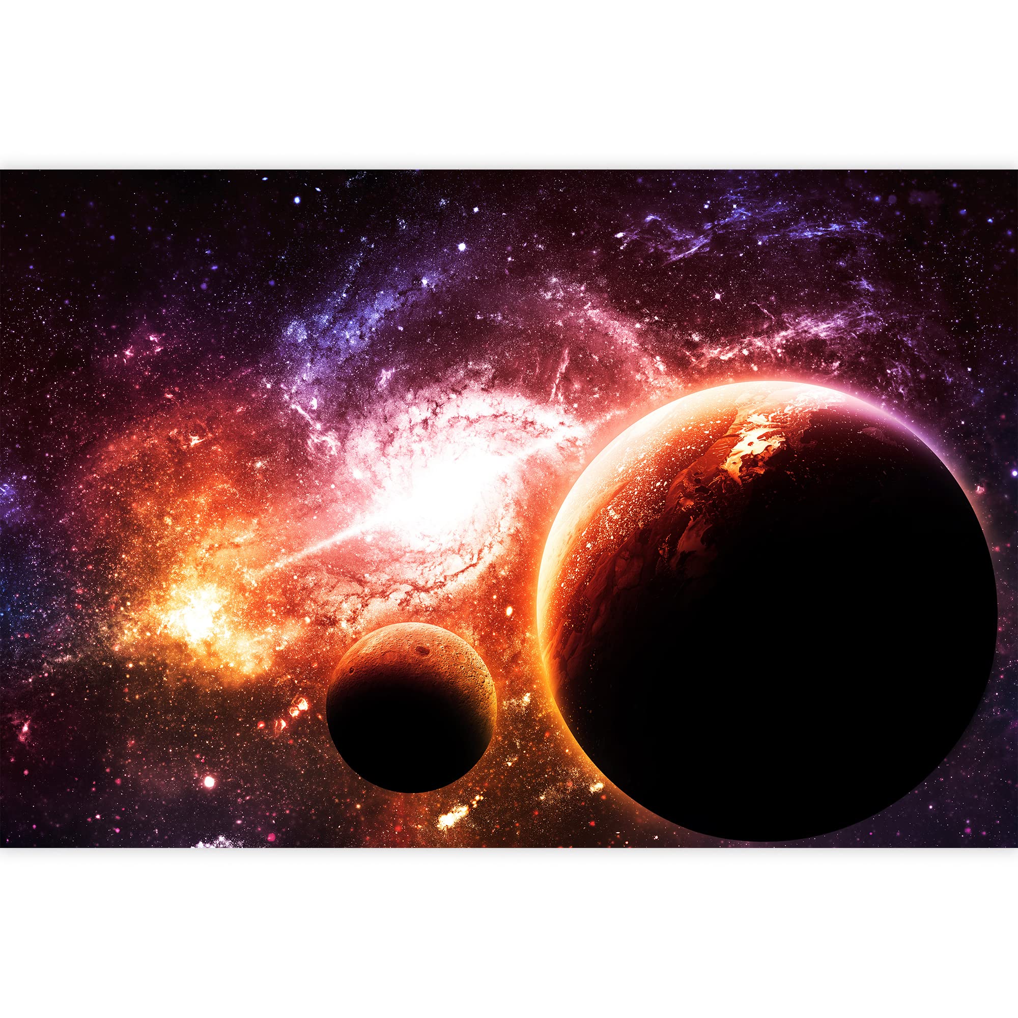 Removable Peel and Stick Wallpaper - Space Themed Wall Murals for Bedroom (100x144 inches) | Giant Planets & Universe Design | Easy DIY Home Decor for Kids Room, Nursery, or Living Room