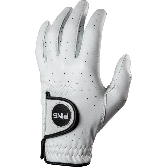 Ping Men's Tour Golf Glove - Left Hand, White - Premium Comfort & Grip for Golfers | Perfect for Driving Range & Course Play