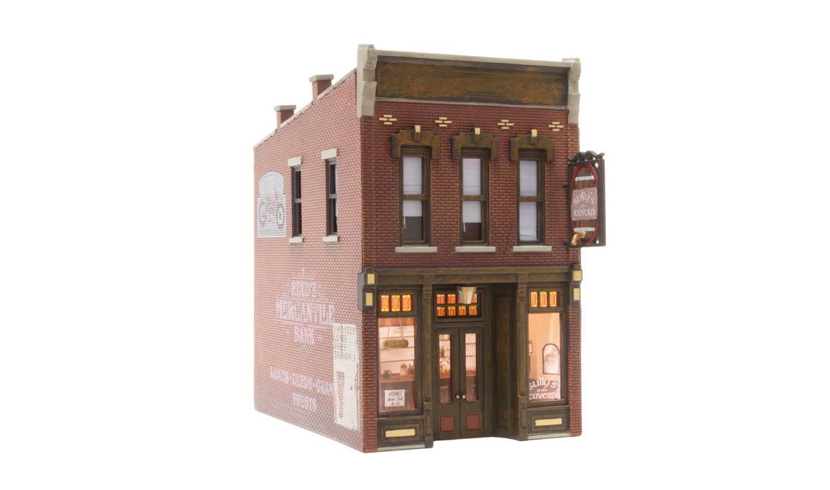 Woodland Scenics BR5850 O Scale Sully's Tavern Built & Ready Lighted - Premium Model Train Building for Railroad Layouts & Diorama Displays