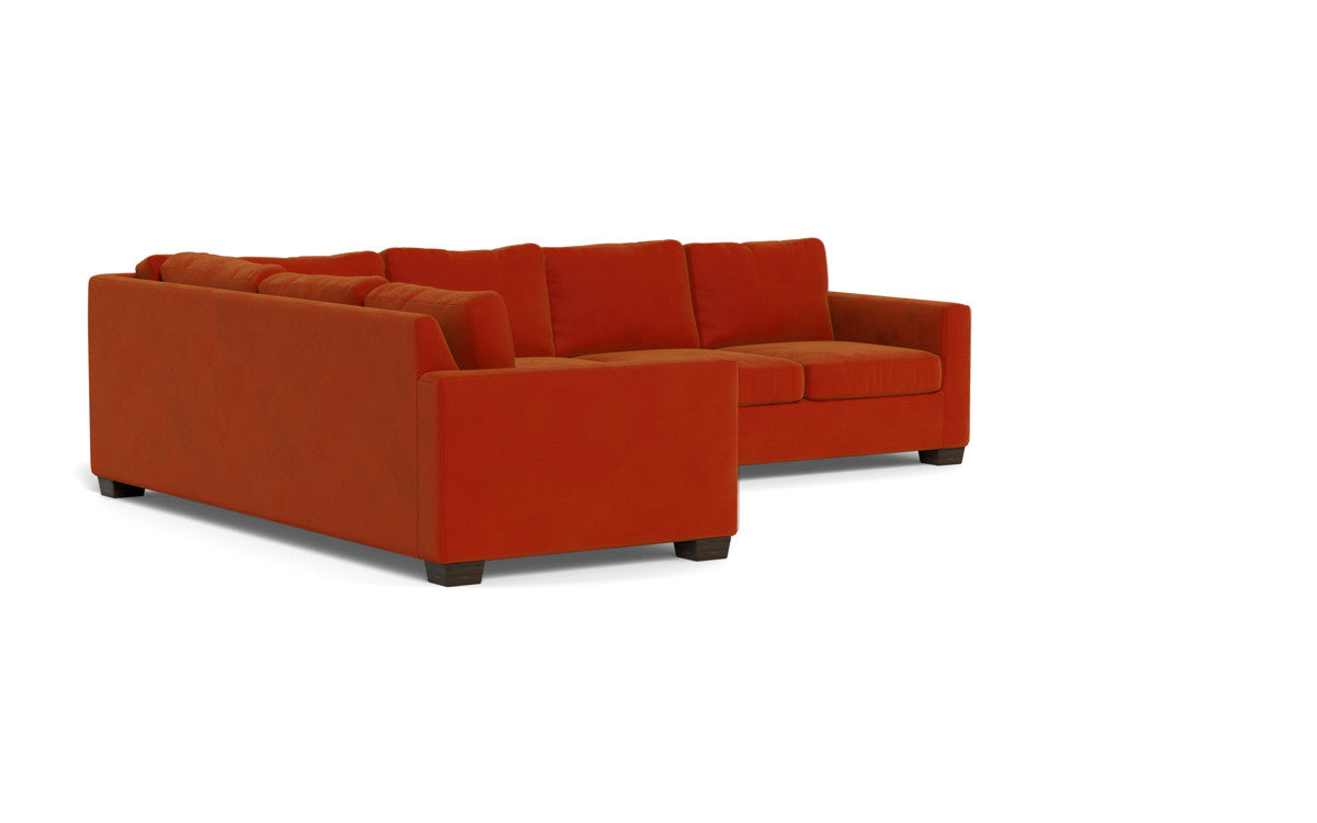 Track 121 Left Corner Sectional Sofa - Modern L-Shaped Couch for Living Room, Home Theater & Office - Comfortable Fabric Sectional with Chaise