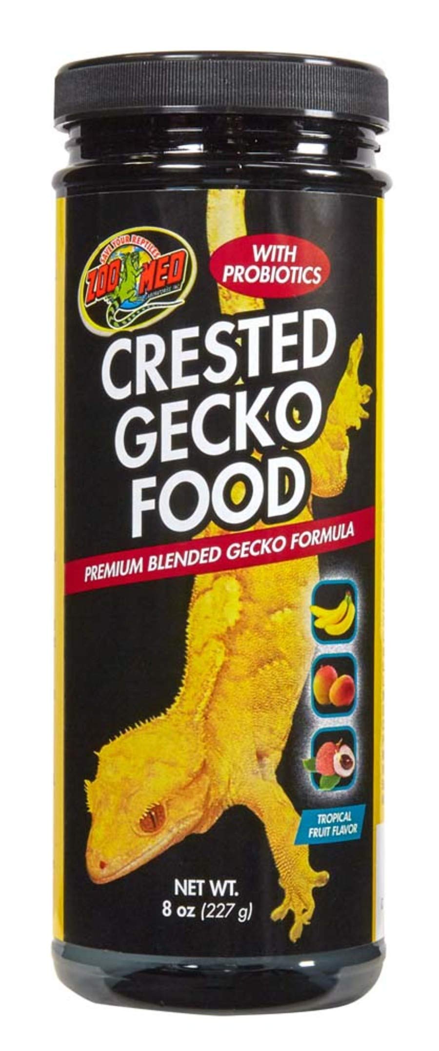 Premium Crested Gecko Diet - Tropical Fruit Flavor 8oz (227g) | 10-Pack Complete Nutrition for Pet Geckos | Ideal for Daily Feeding & Reptile Health Maintenance