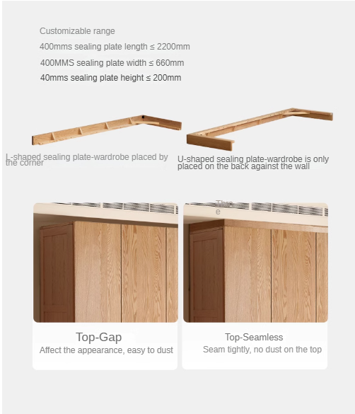 Solid Oak Wood Wardrobe - Modern High Closet for Bedroom & Living Room Storage | Durable & Stylish Furniture for Home Organization