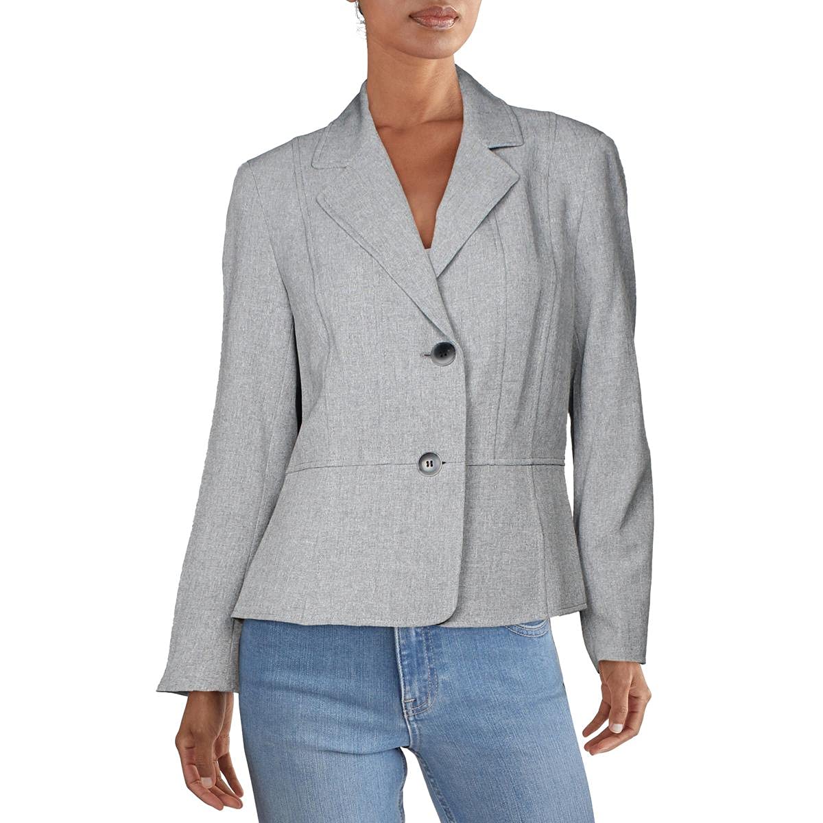 Kasper Women's 2 Button Blazer Jacket - Professional Office Wear & Business Casual Outfits for Work, Interviews, and Formal Events