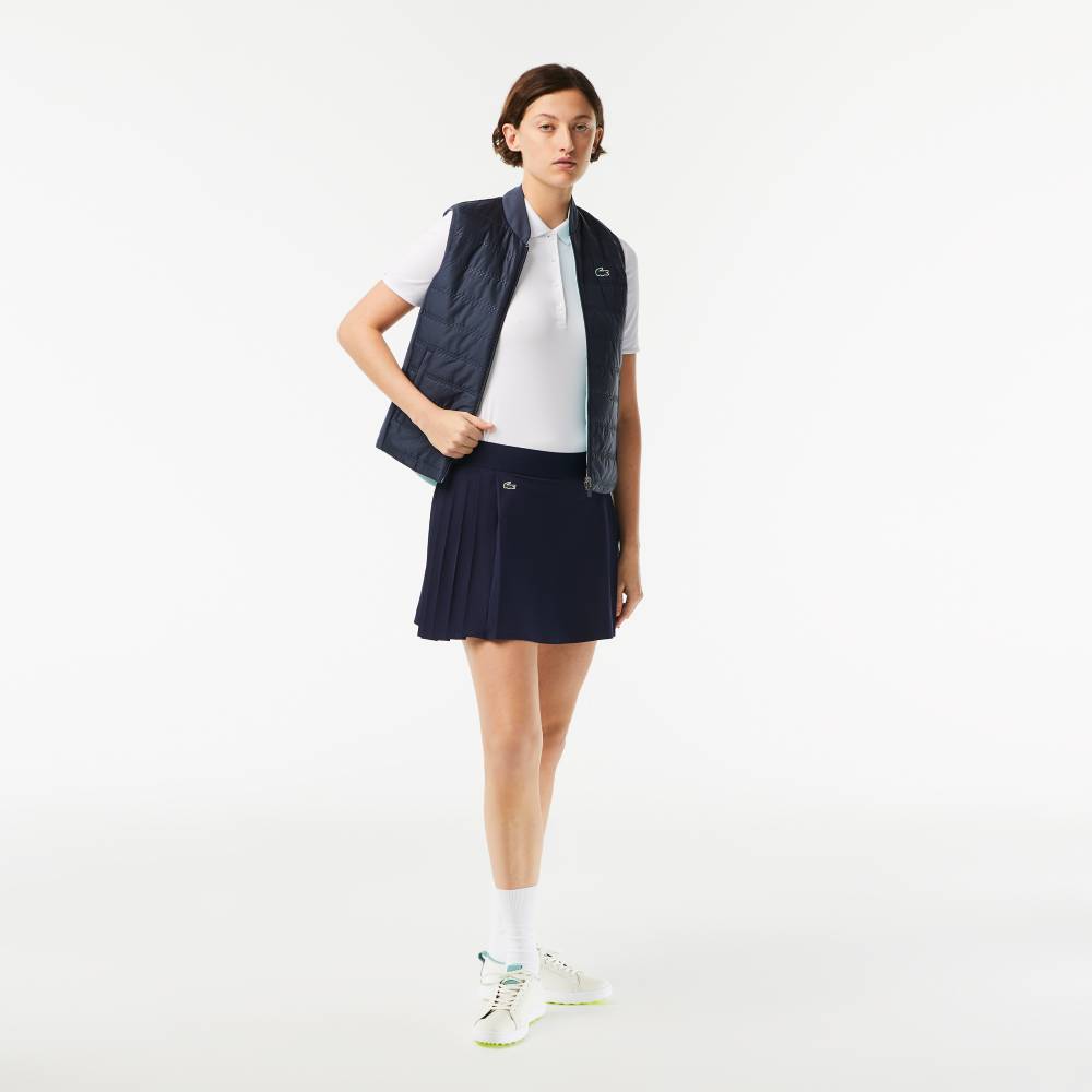 Lacoste Women's Built-In Short Tennis Skirt - Navy Blue | Comfortable & Styletic Athletic Skirt for Tennis, Golf & Casual Wear