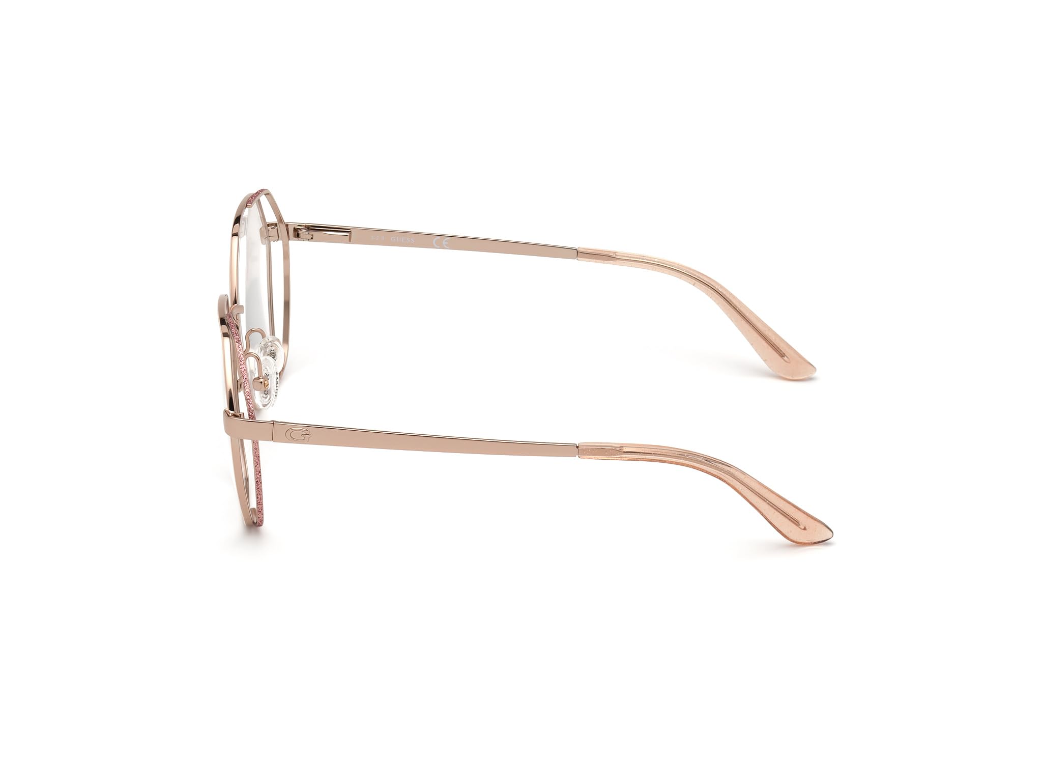 Guess GU 2792 028 Shiny Rose Gold Eyeglasses - Trendy Women's Fashion Frames for Work, Reading & Everyday Wear