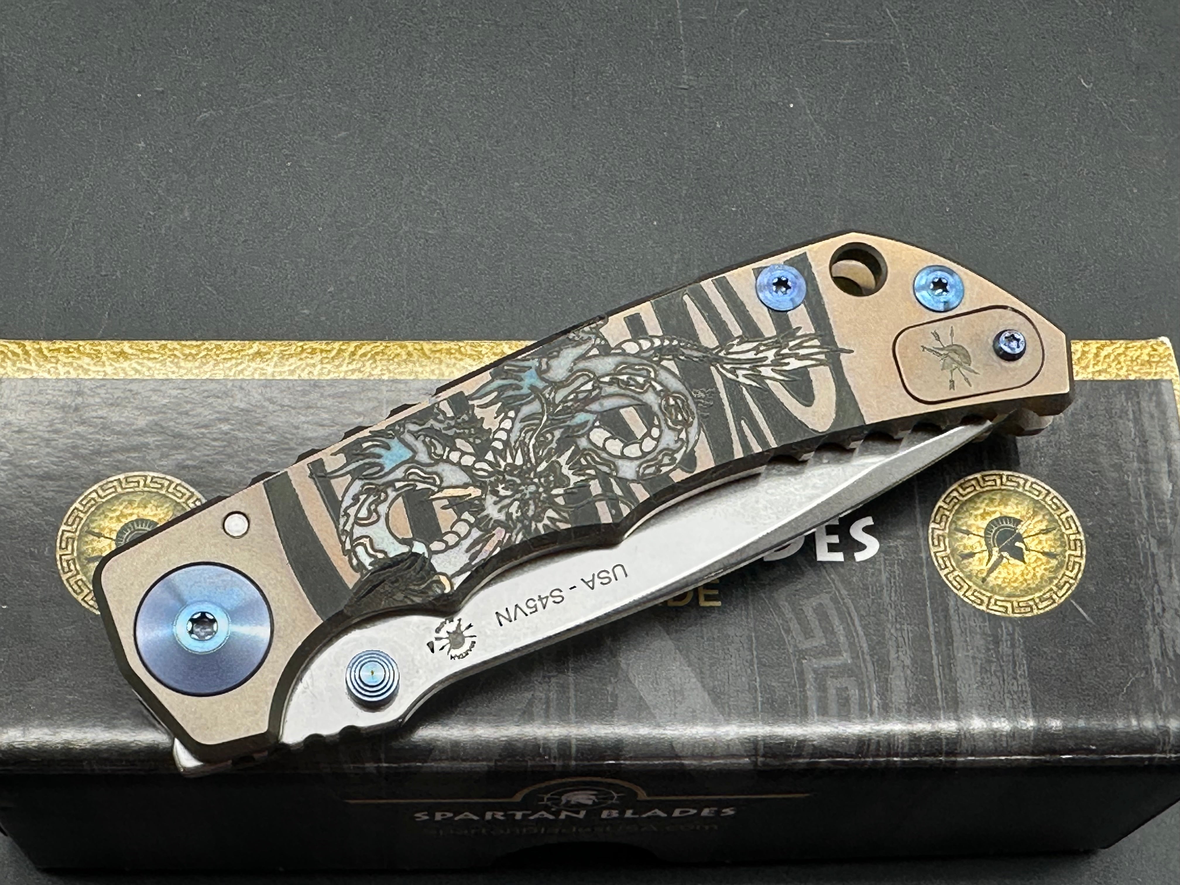 Spartan Harsey Folder Dragon 2022 Special Edition Tactical Knife - Premium EDC Folding Knife for Outdoor, Camping, Survival & Everyday Carry