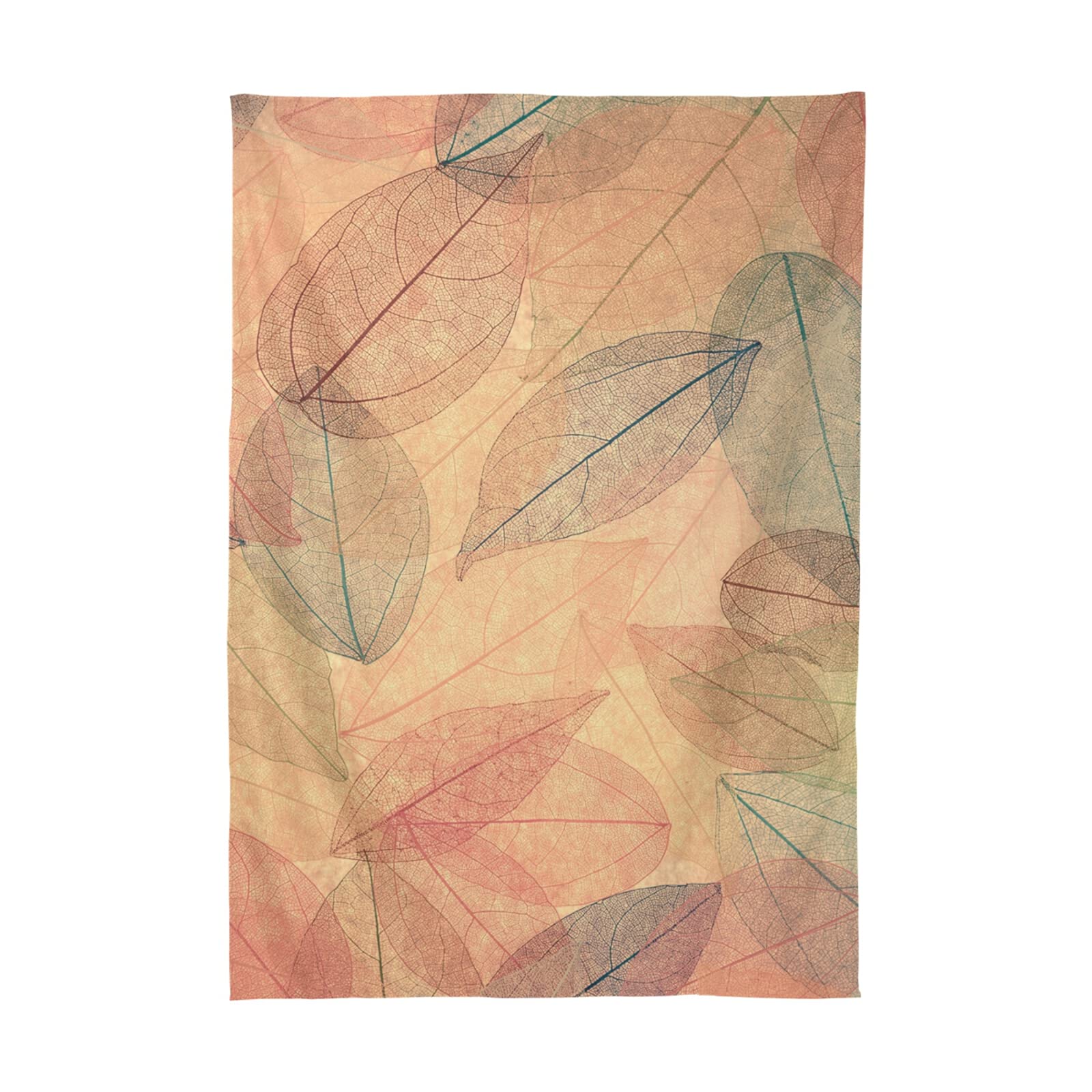 Abstract Autumn Leaves Pattern Polyester Tablecloth - 60 Inch Rectangle & Square Table Cover for Party, Dinner Decor - Perfect for Thanksgiving, Fall Gatherings & Seasonal Home Decoration