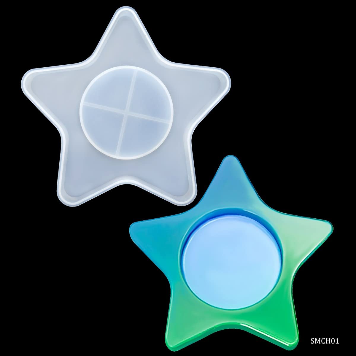 Premium Silicone Star Mold for Candle Holders, Resin Art, Epoxy Casting, Soap Making & DIY Crafts - Perfect for Home Decor, Wedding Centerpieces & Holiday Gifts