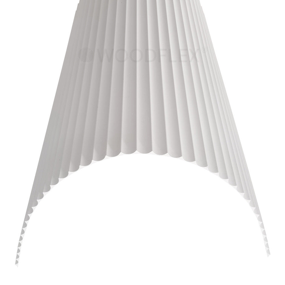 WOODFLEX White Primed Flexible Wave 30 - 2700mm x 600mm Waterproof MDF Wall Panel for Bathroom, Kitchen & Home Decoration