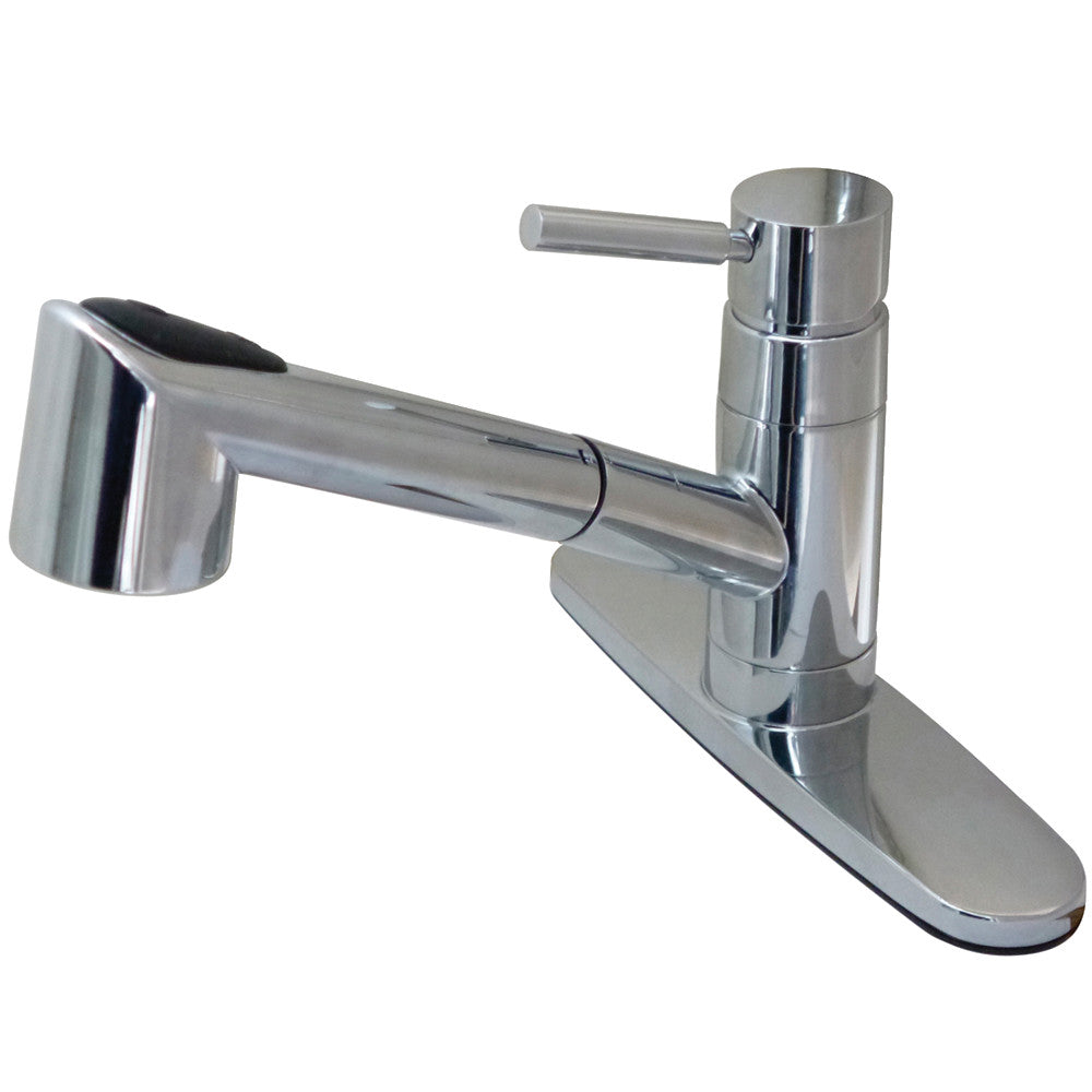 Gourmetier GSC8571WDL Wilshire Single Handle Pull-Out Kitchen Faucet - Modern Stainless Steel Sink Faucet with High Arc Spout for Easy Washing & Cooking (Perfect for Home, Restaurant & Commercial Kitchens)