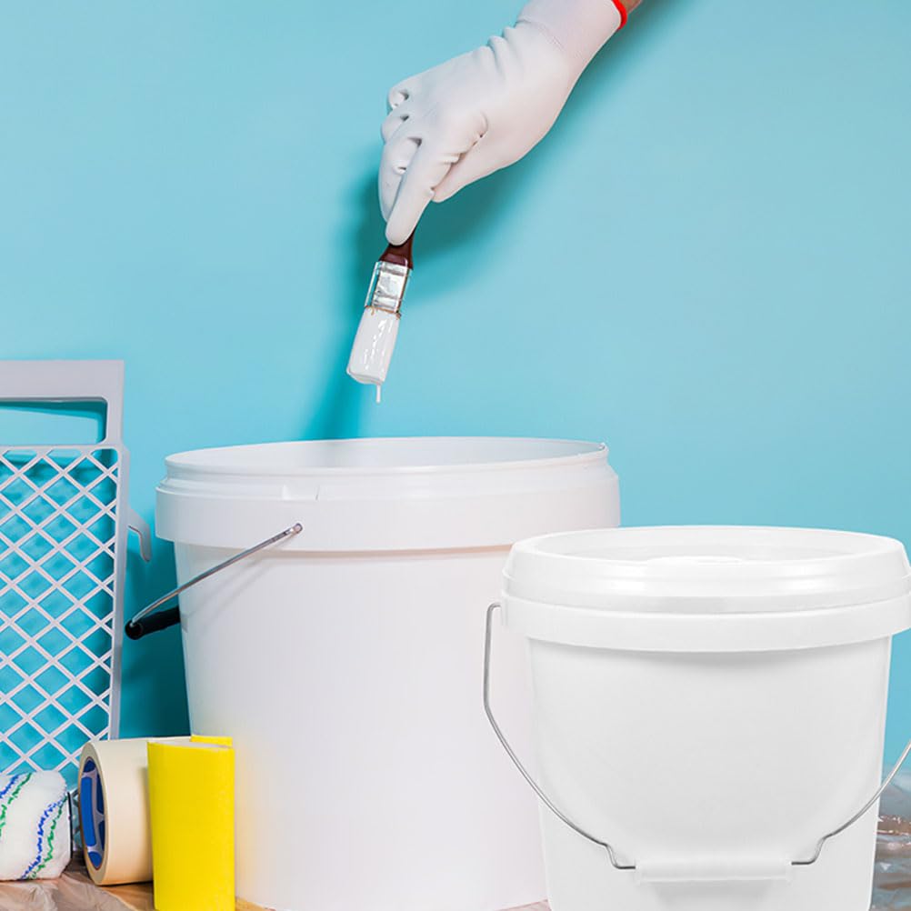 8L Plastic Paint Pail with Metal Handle - Airtight Seal Paint Bucket for Storage, Arts & Crafts, DIY Projects - Perfect for Home Painting, Workshop Use, and Hobby Supplies