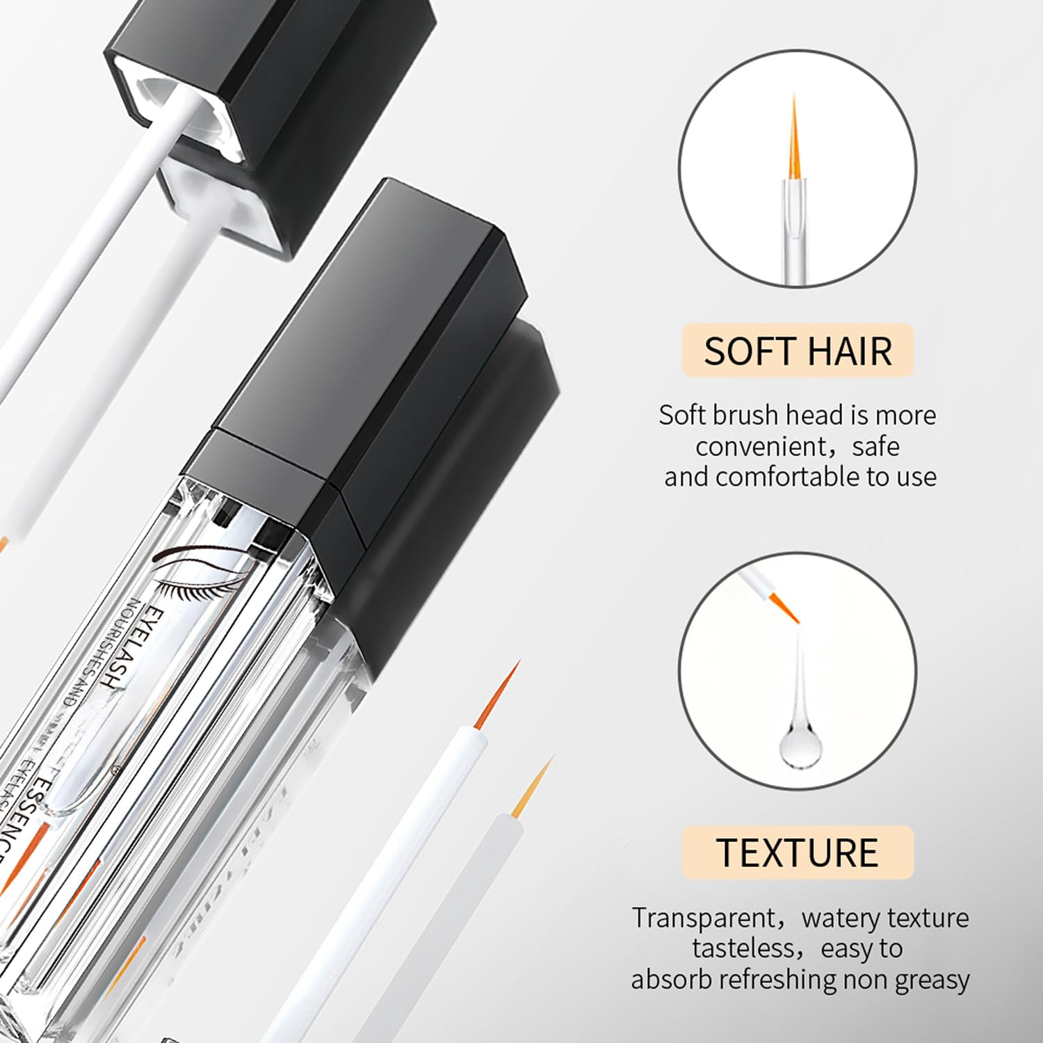 **Eyelash Growth Serum for Longer, Fuller Lashes – 2 Pack | Natural Lash Enhancer with Curling Effect | Perfect for Daily Use & Special Occasions**